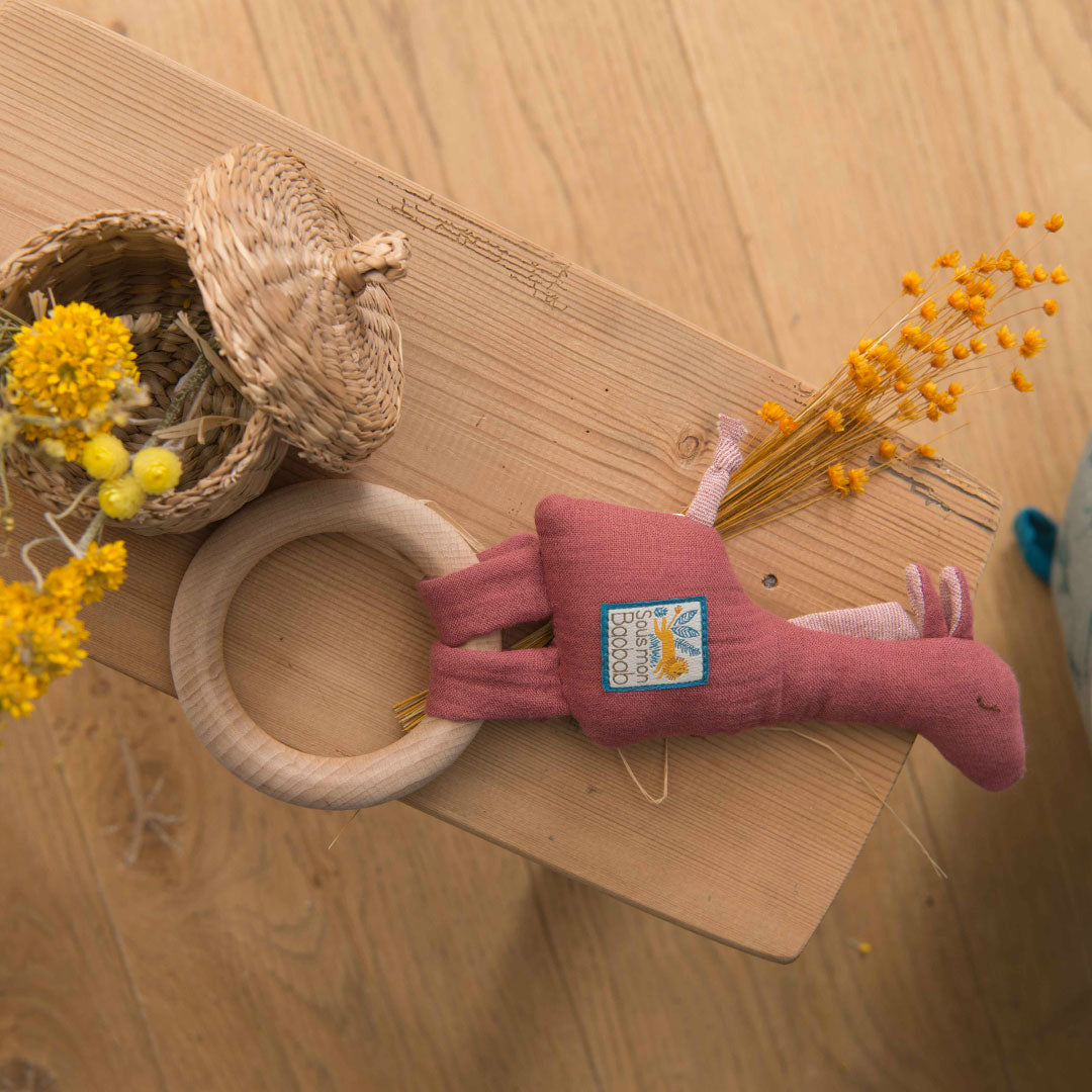 Moulin Roty | Giraffe Wooden Rattle