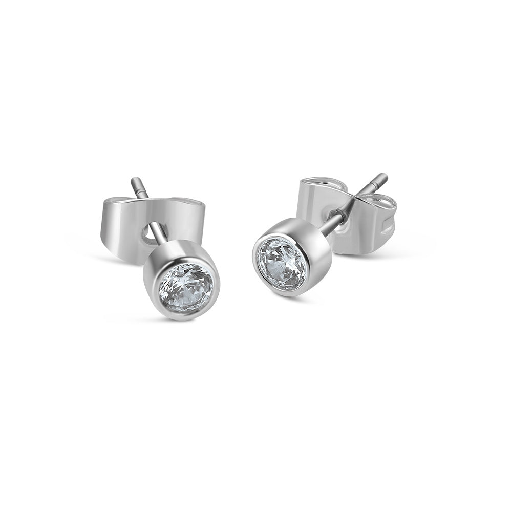 Newbridge Silverware Clear Stud Earrings