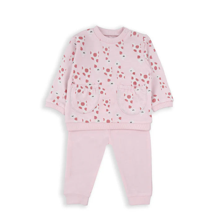 Pink Giraffe Top & Bottom