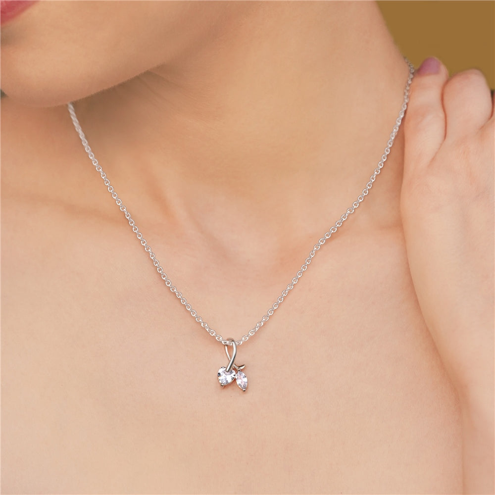 Newbridge Silverware Pendant with Clear Stones