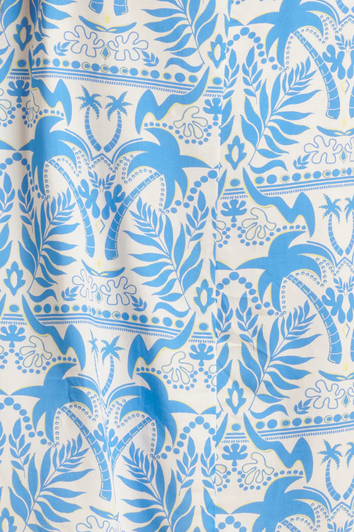 Smashed Lemon Midi Tropical Print Summer Dress