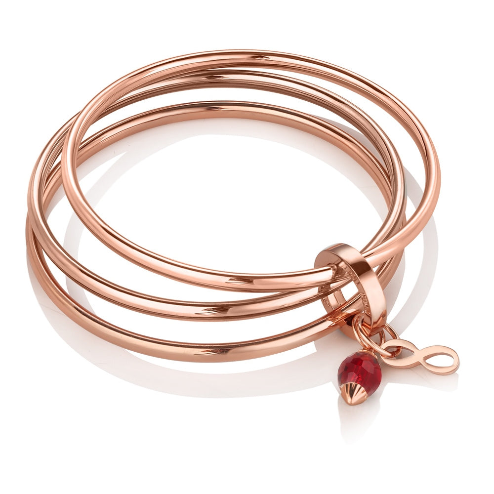 Newbridge Silverware Triple Bangle Birthstone