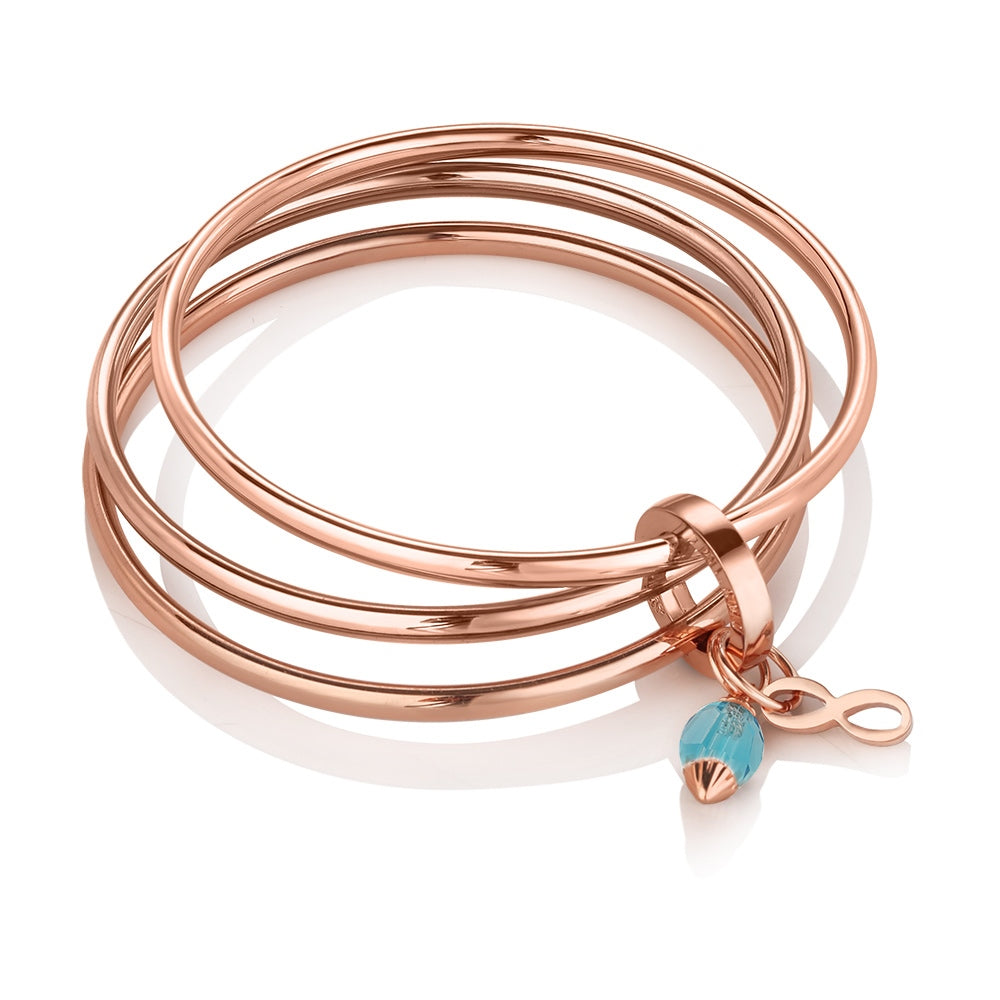 Newbridge Silverware Triple Bangle Birthstone