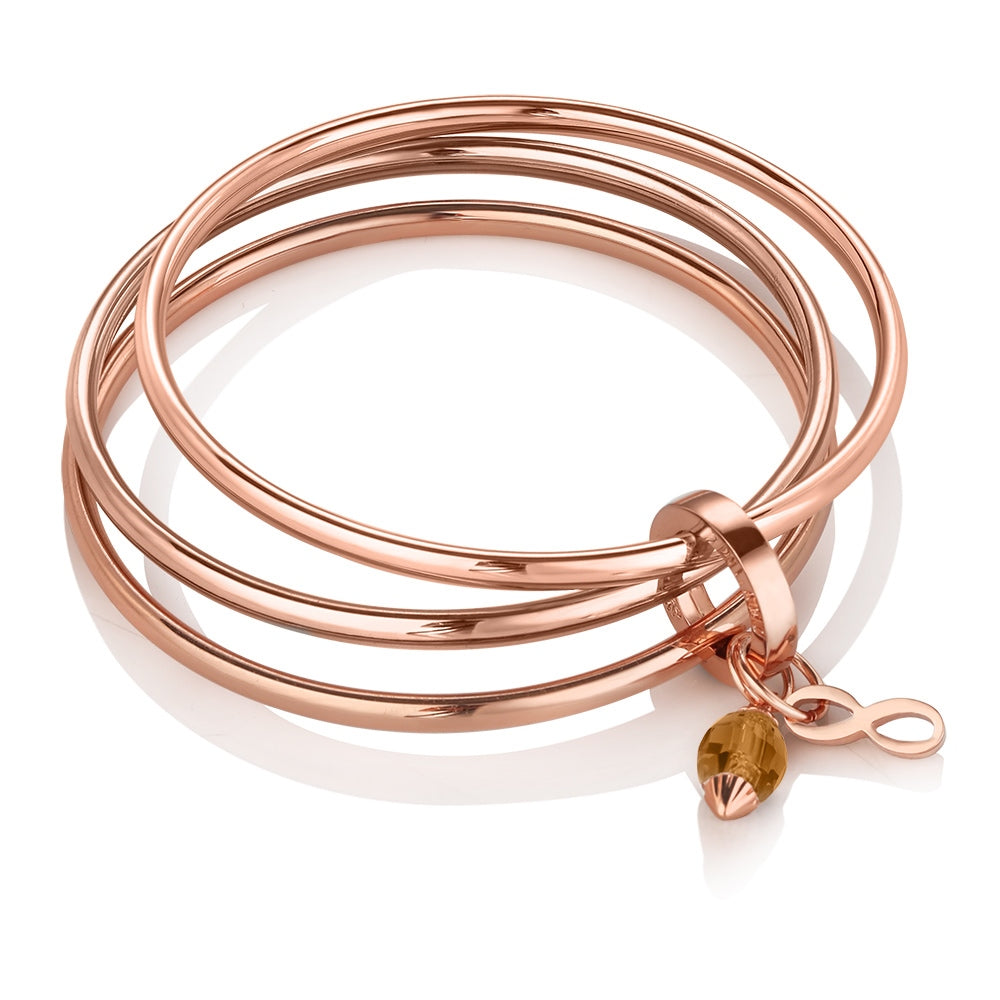 Newbridge Silverware Triple Bangle Birthstone