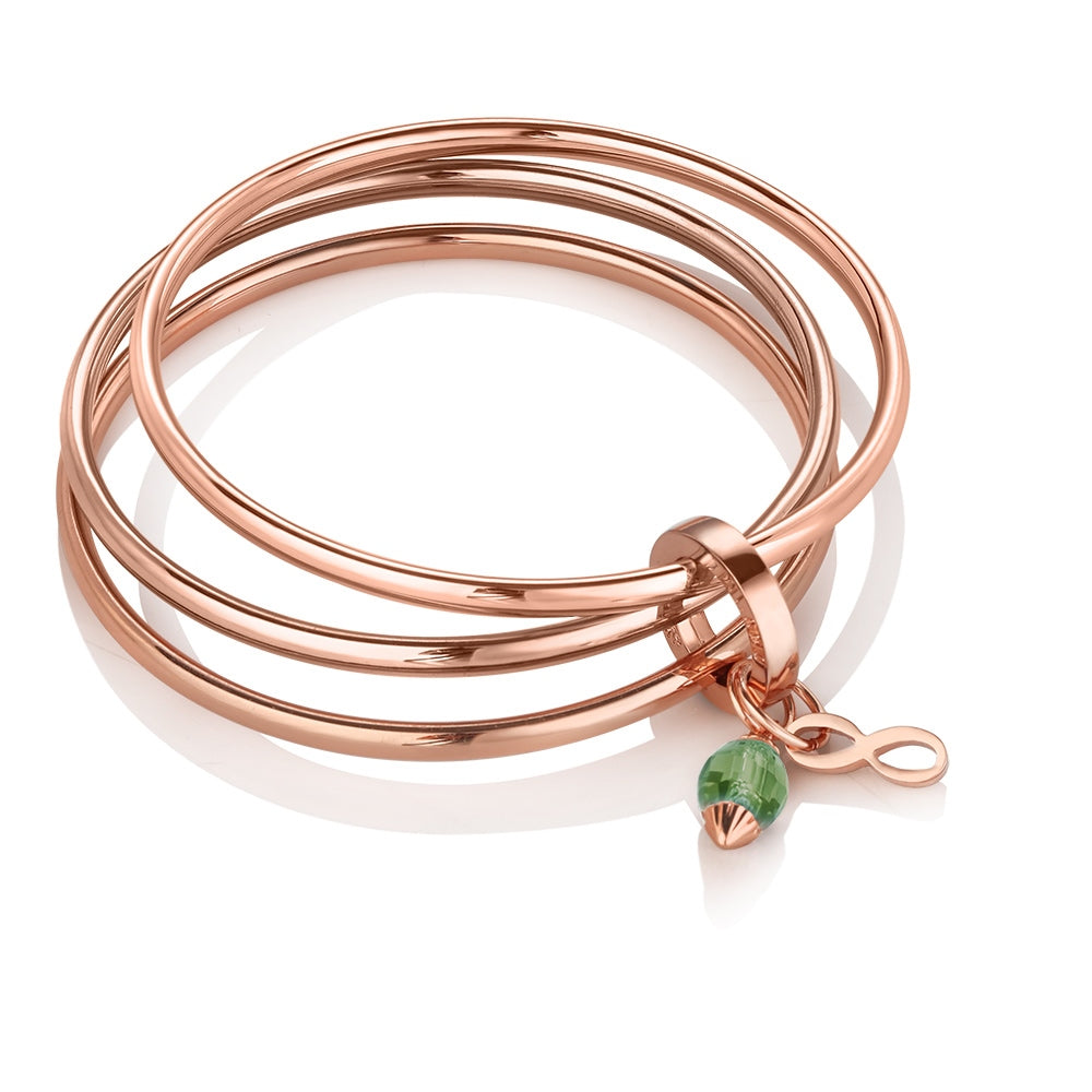 Newbridge Silverware Triple Bangle Birthstone