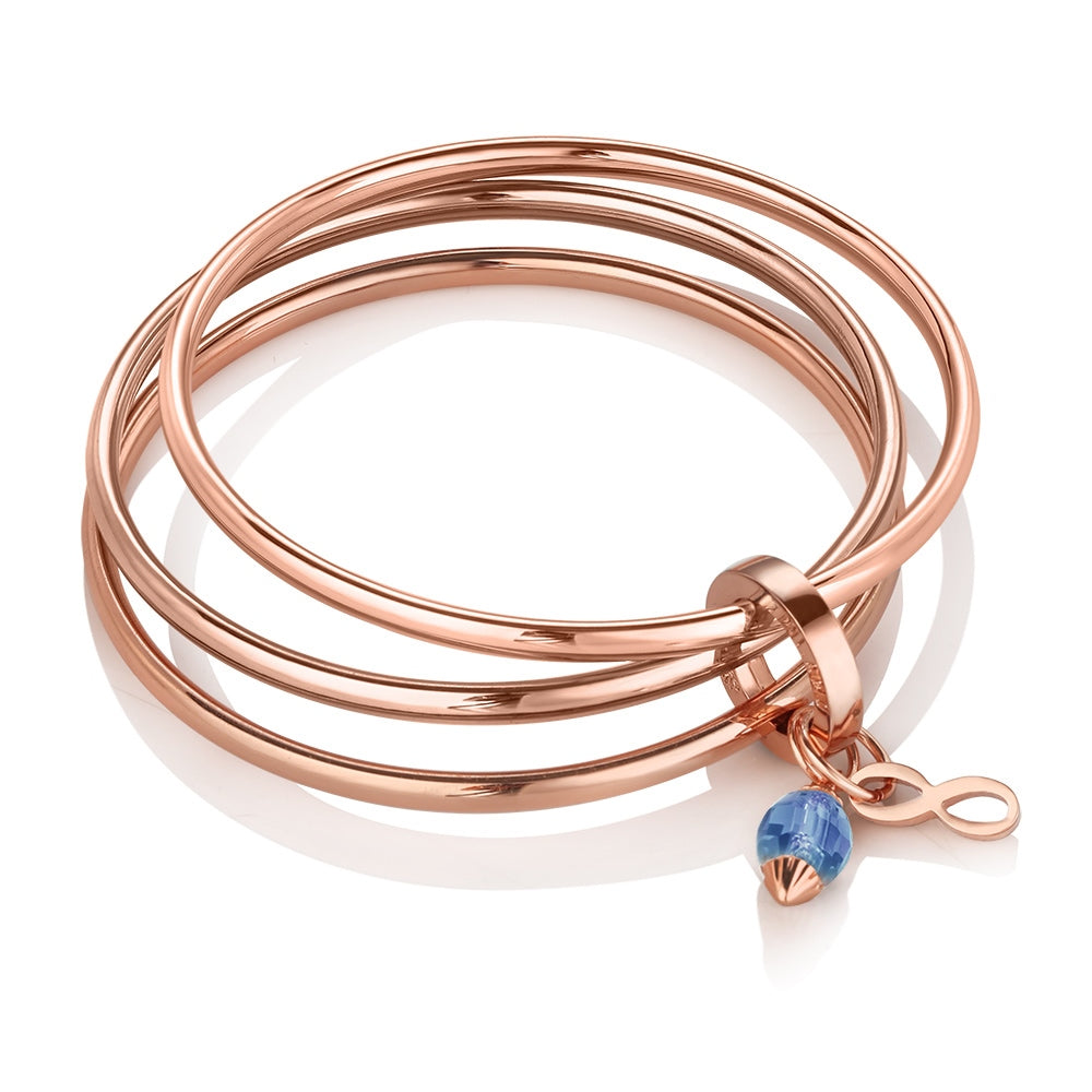 Newbridge Silverware Triple Bangle Birthstone