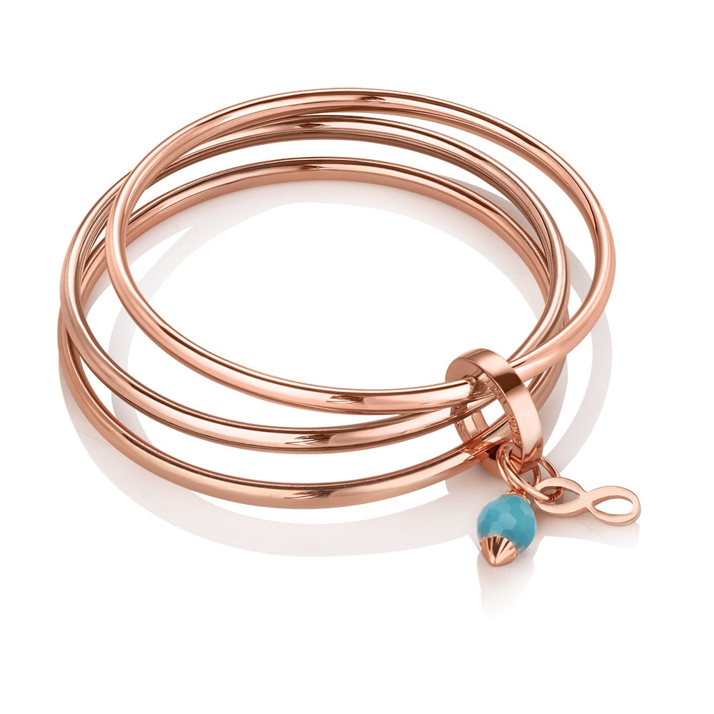 Newbridge Silverware Triple Bangle Birthstone