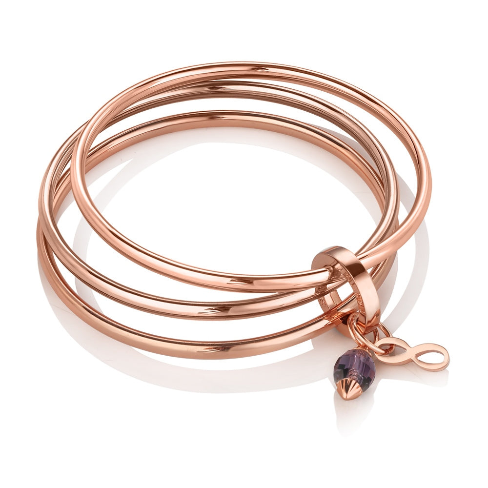 Newbridge Silverware Triple Bangle Birthstone