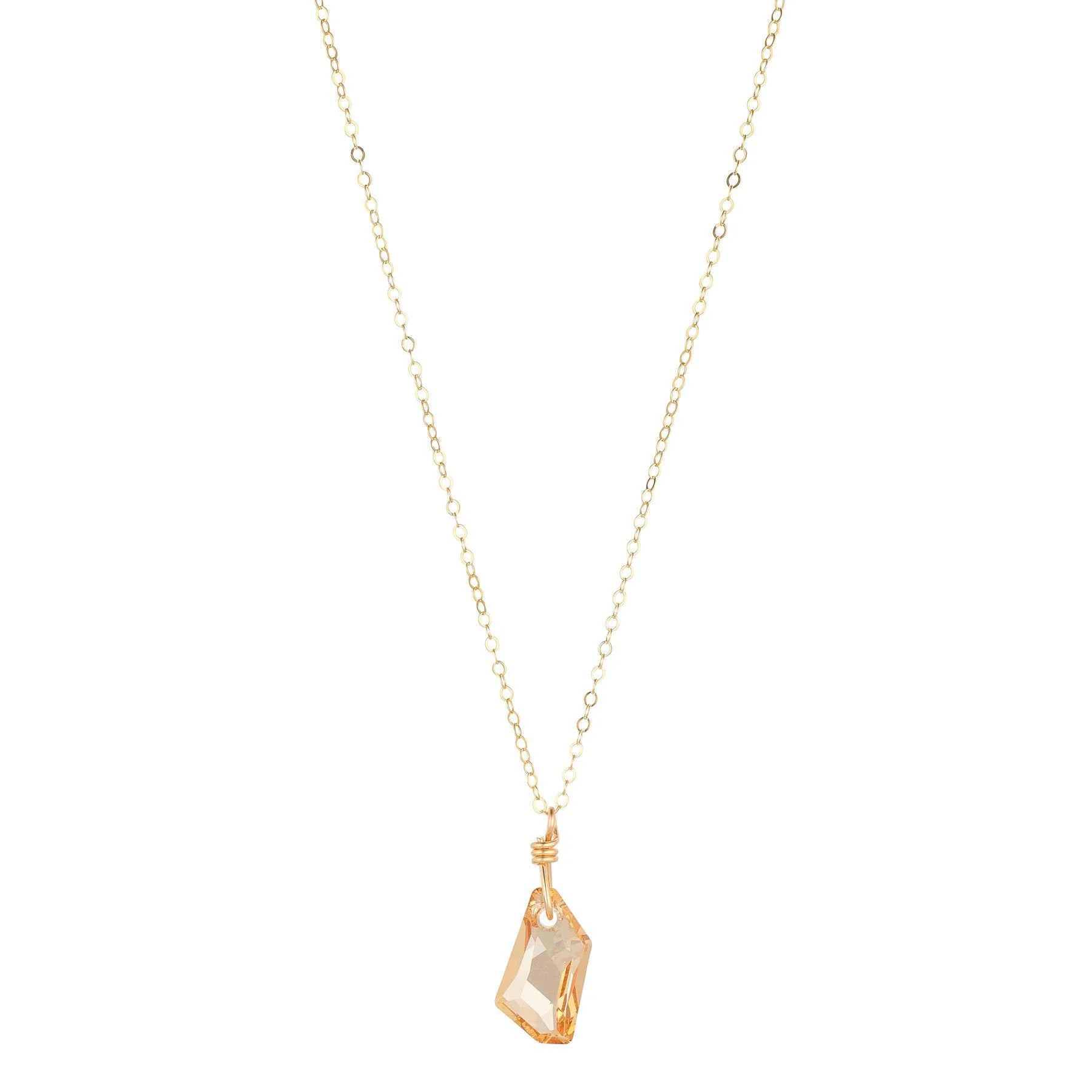 MoMuse Golden Crystal Pendant