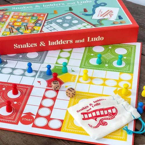Rex London Snakes & Ladders and Ludo Double-Sided Board Game