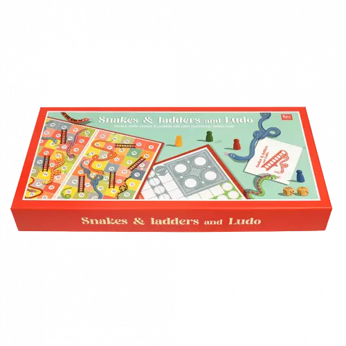 Rex London Snakes & Ladders and Ludo Double-Sided Board Game