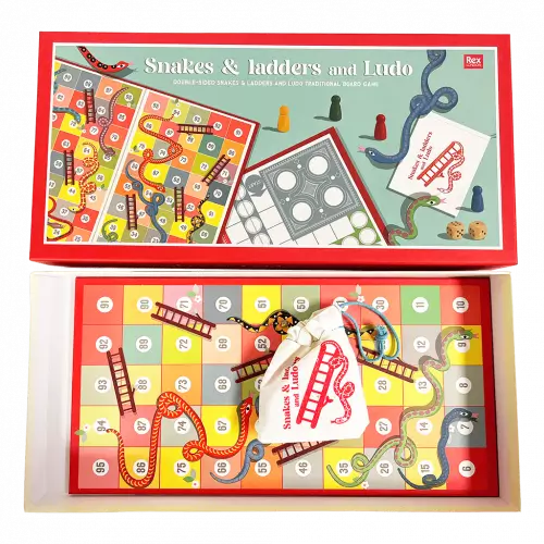 Rex London Snakes & Ladders and Ludo Double-Sided Board Game