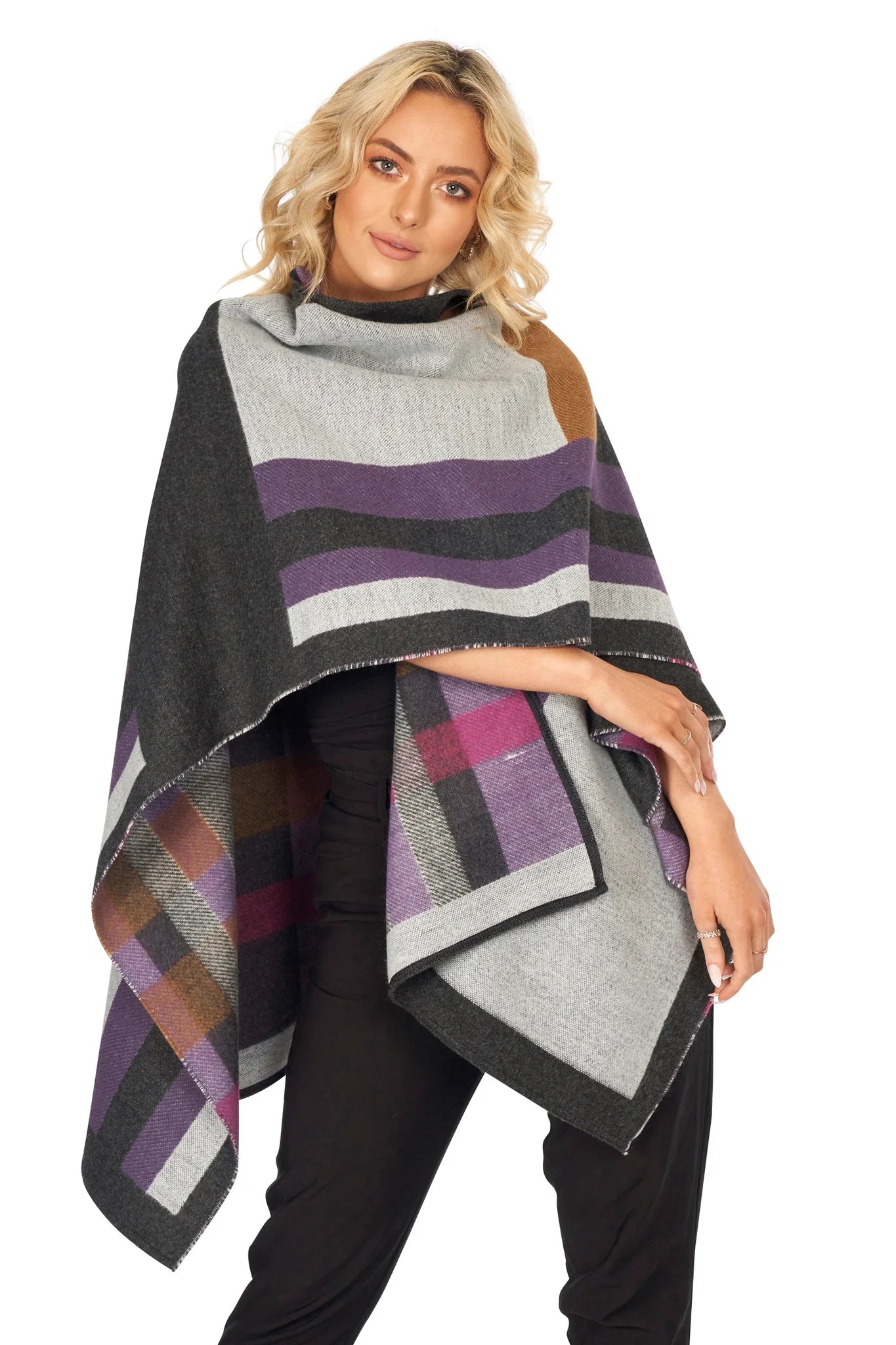 Jimmy Hourihan Shawl With Colour Blocking