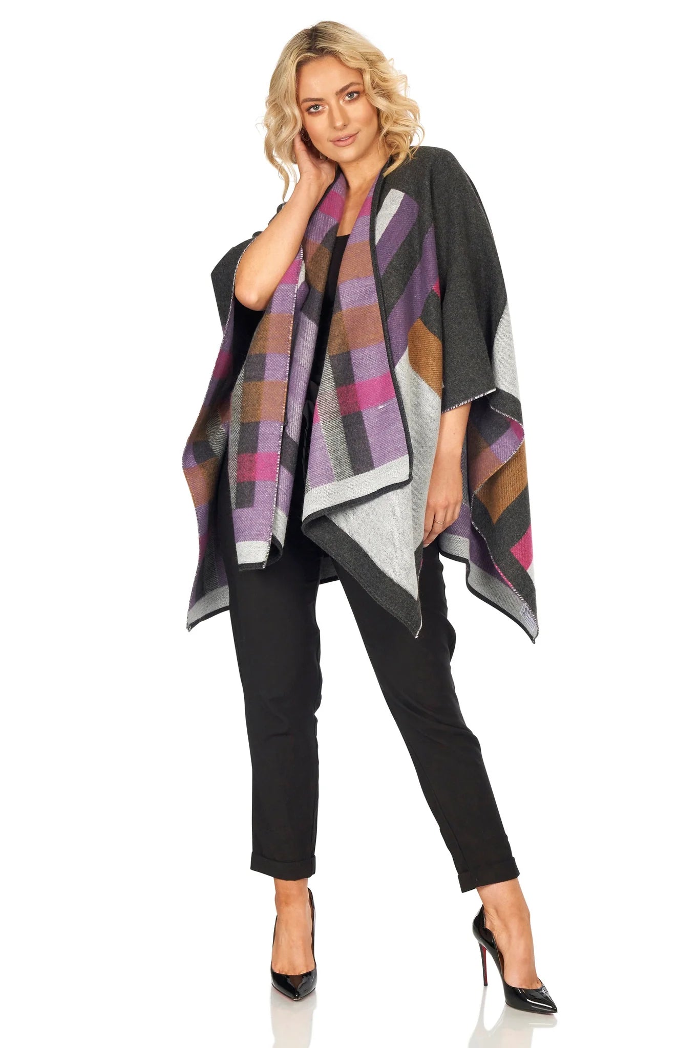 Jimmy Hourihan Shawl With Colour Blocking