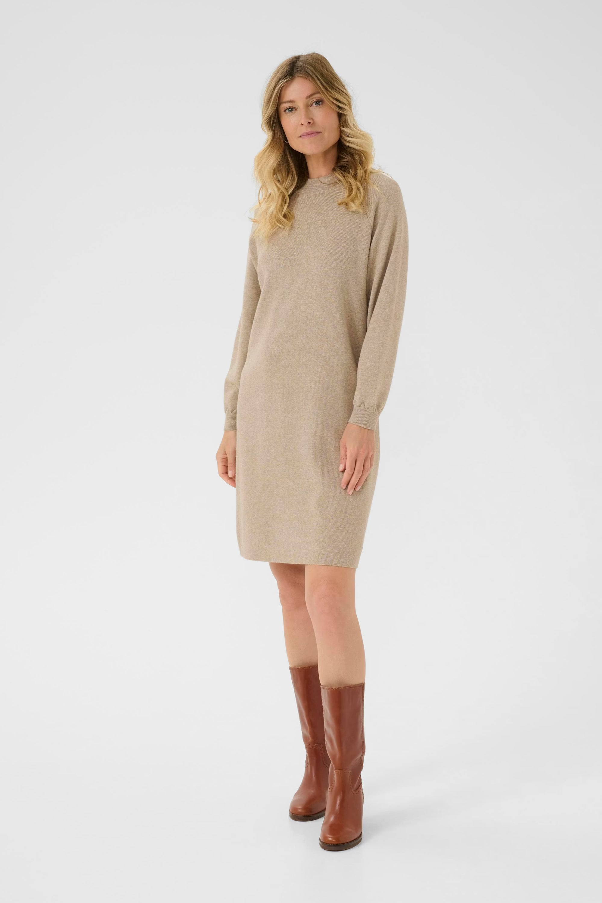 Cream Dela Knit Dress