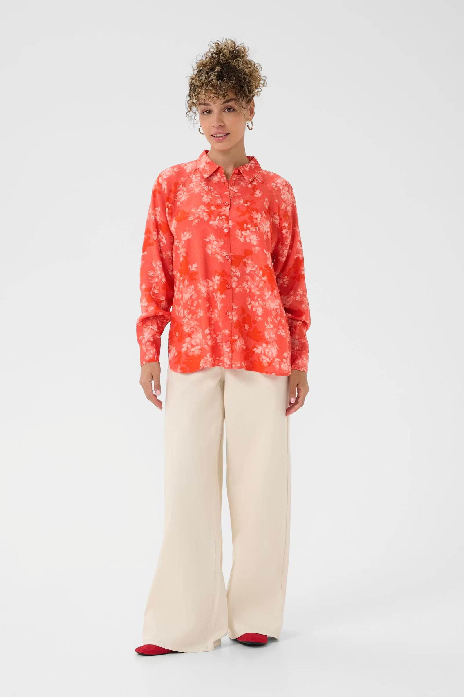 Cream Beatrice Floral Shirt