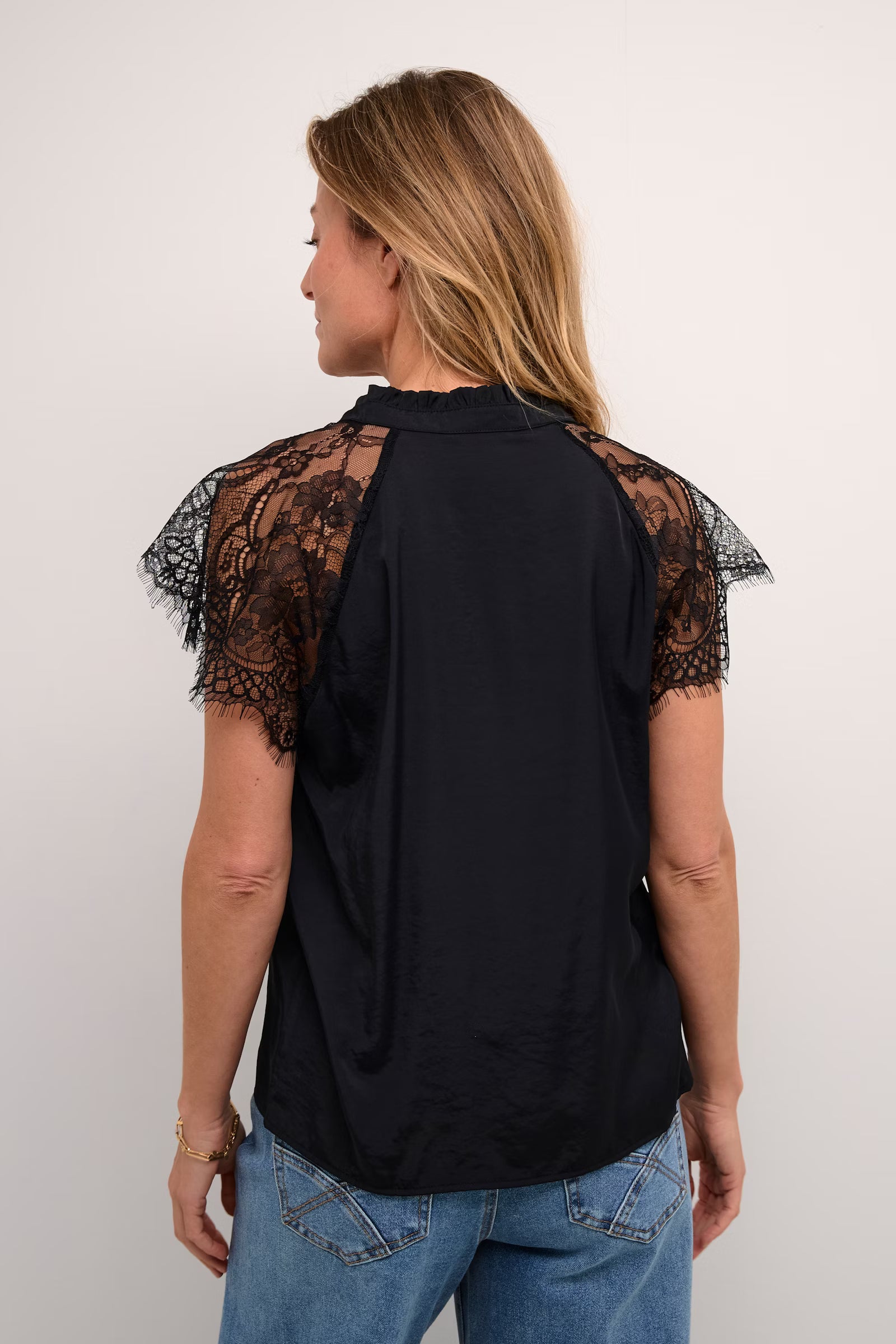 Cream CRNola Lace Blouse