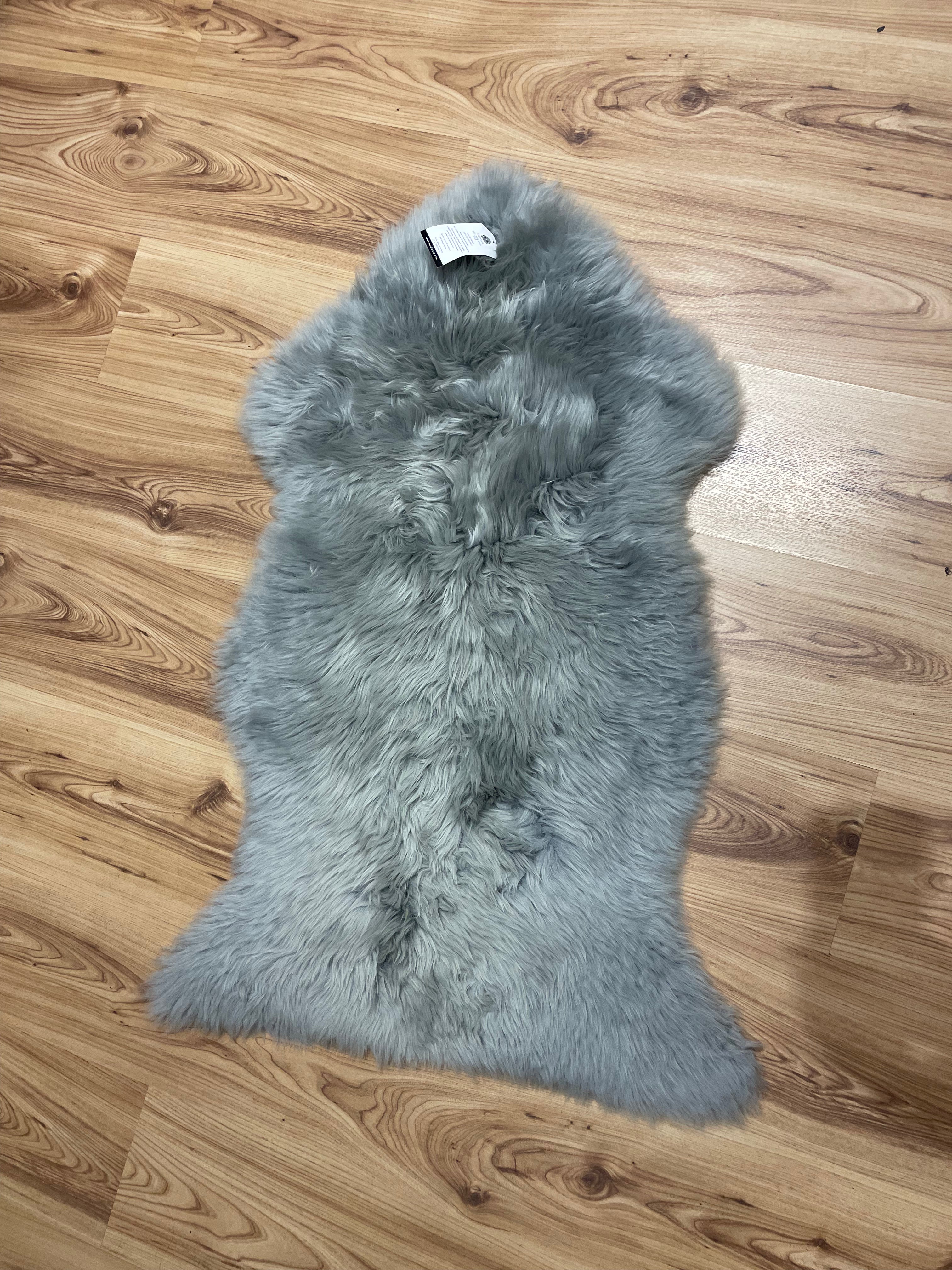 Sheepskin Rug , Light Grey
