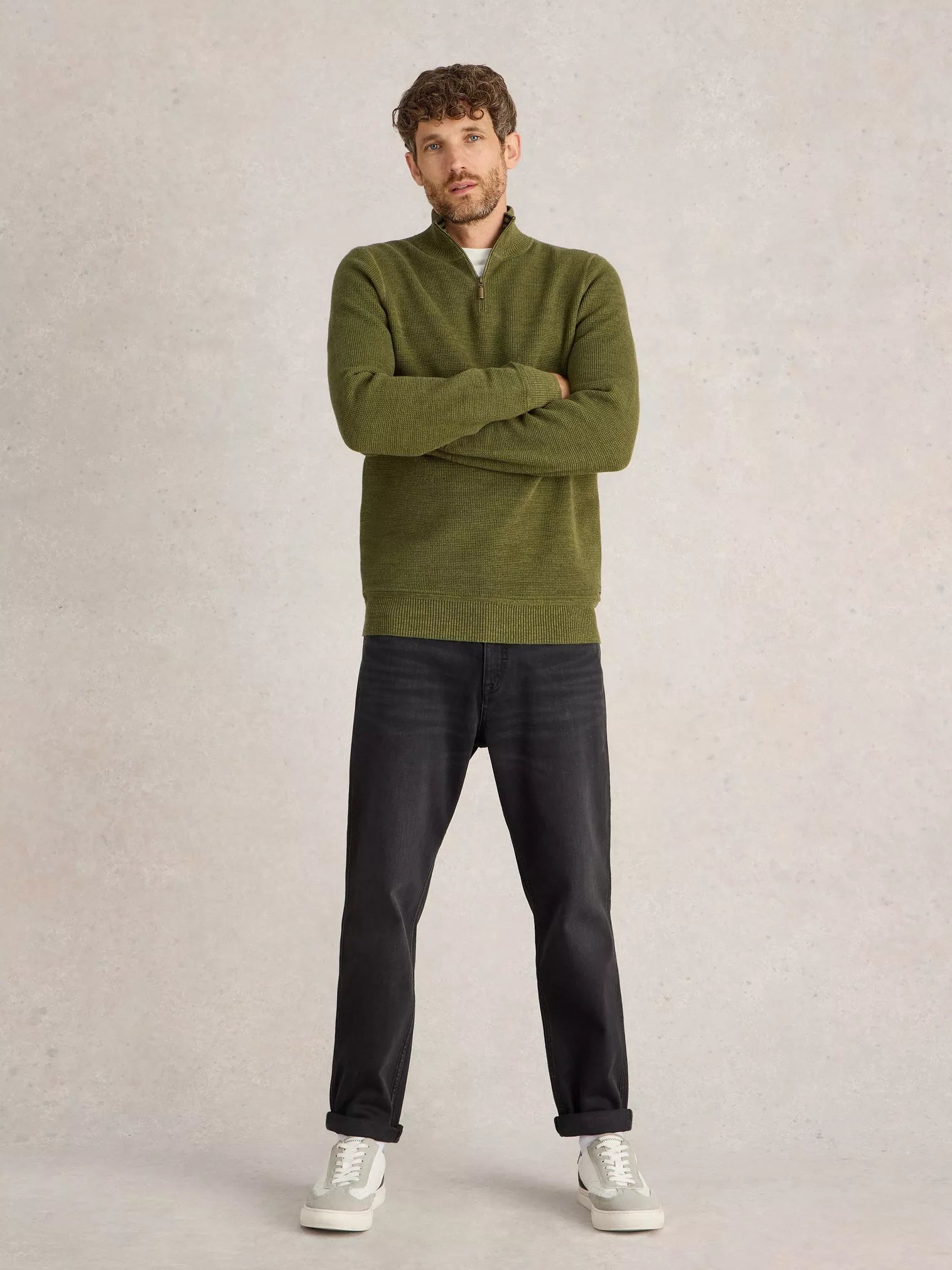 White Stuff Attadale Half Zip Jumper