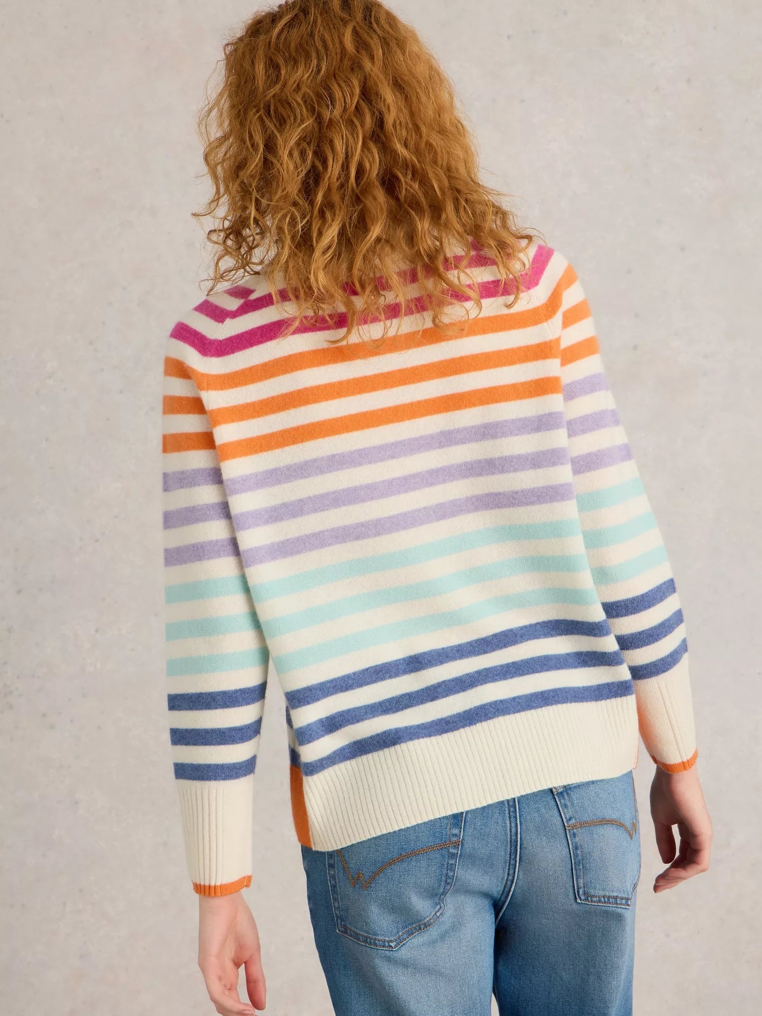White Stuff Rainbow Crew Cashmere