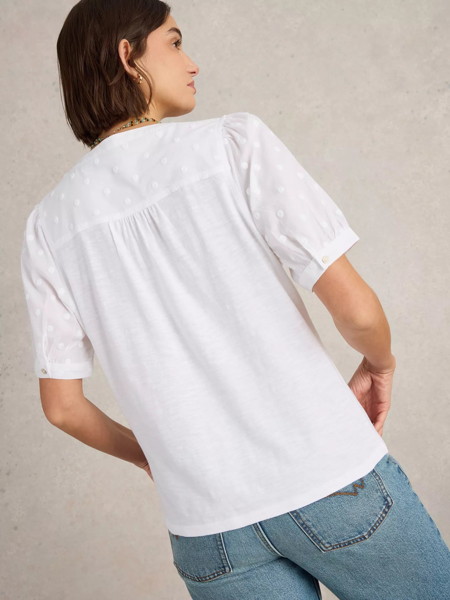 White Stuff Ellie Broderie Top