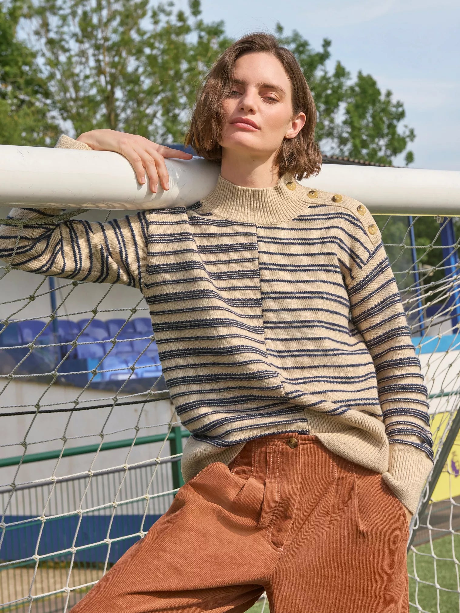 White Stuff Mixed Stripe Jumper