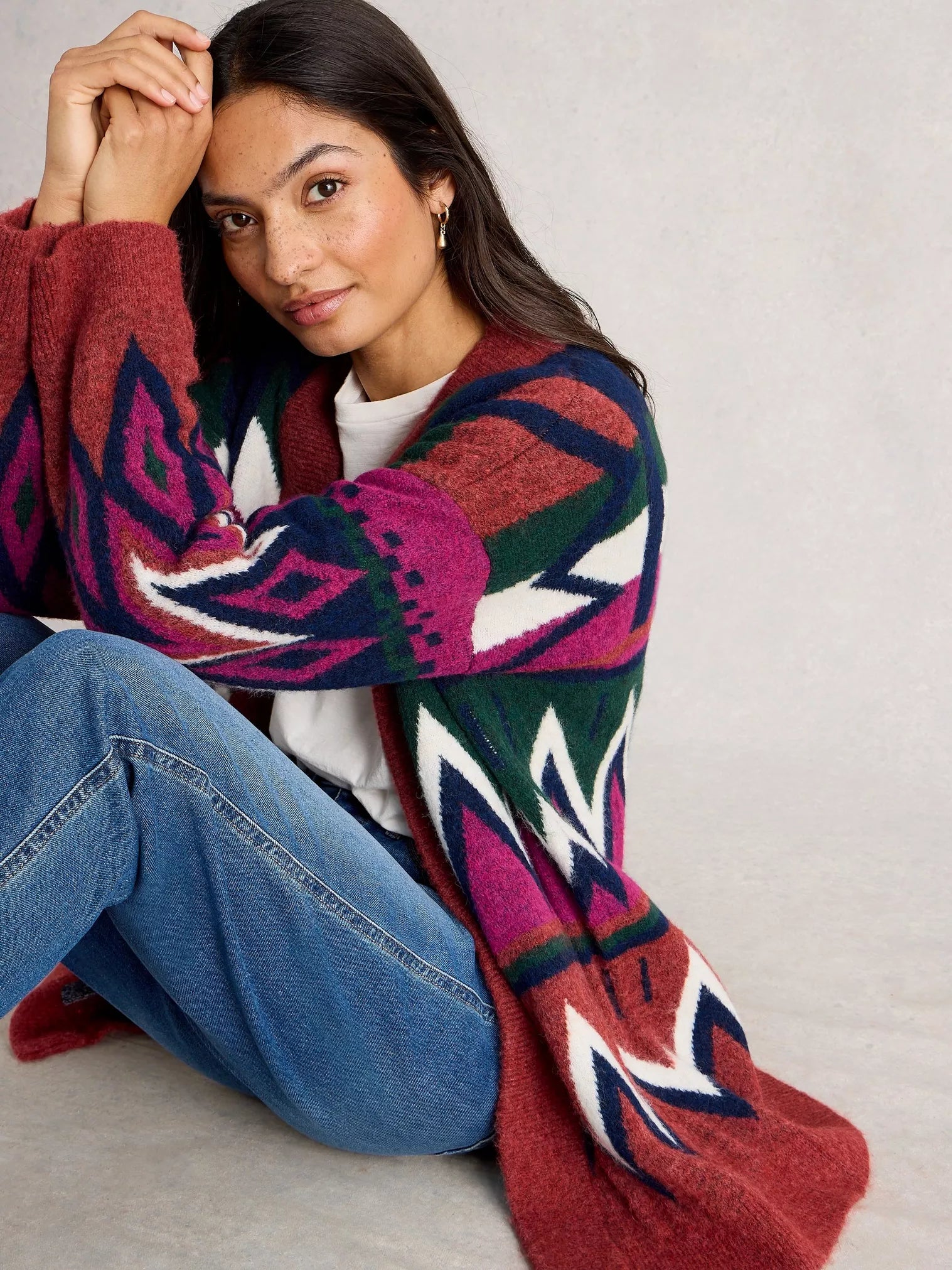 White Stuff Alice Abrstract Cardigan
