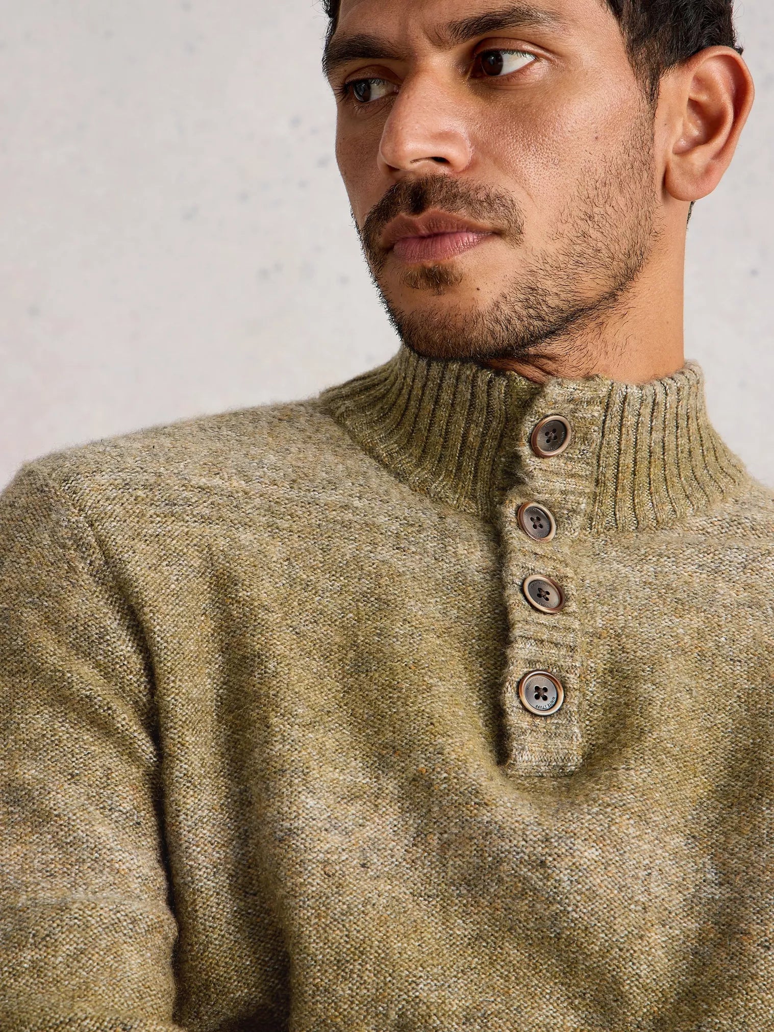 White Stuff Ombre Button Neck