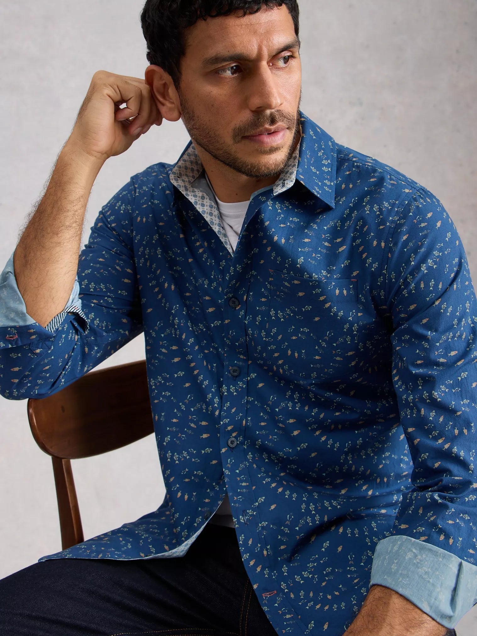 White Stuff Finsbury Swim Fish Shirt
