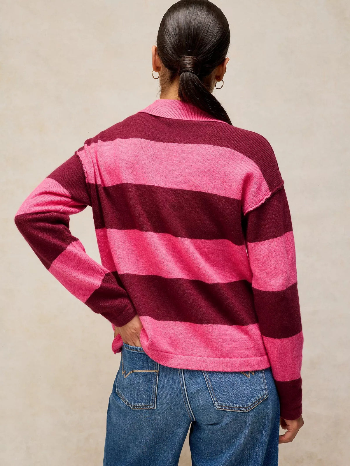 Whitestuff Camilla Stripe Collar Jumper