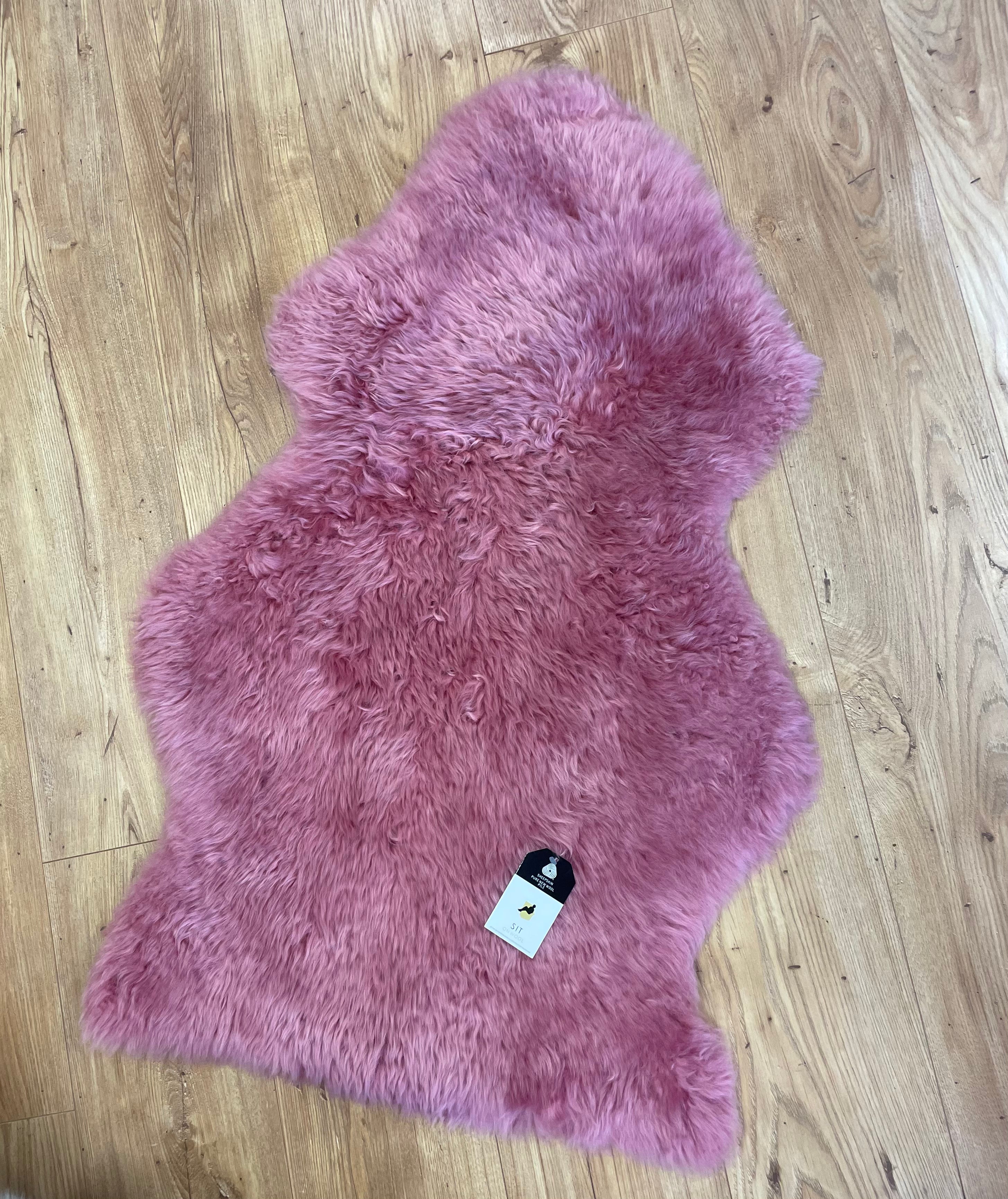 Sheepskin Rug , Pink