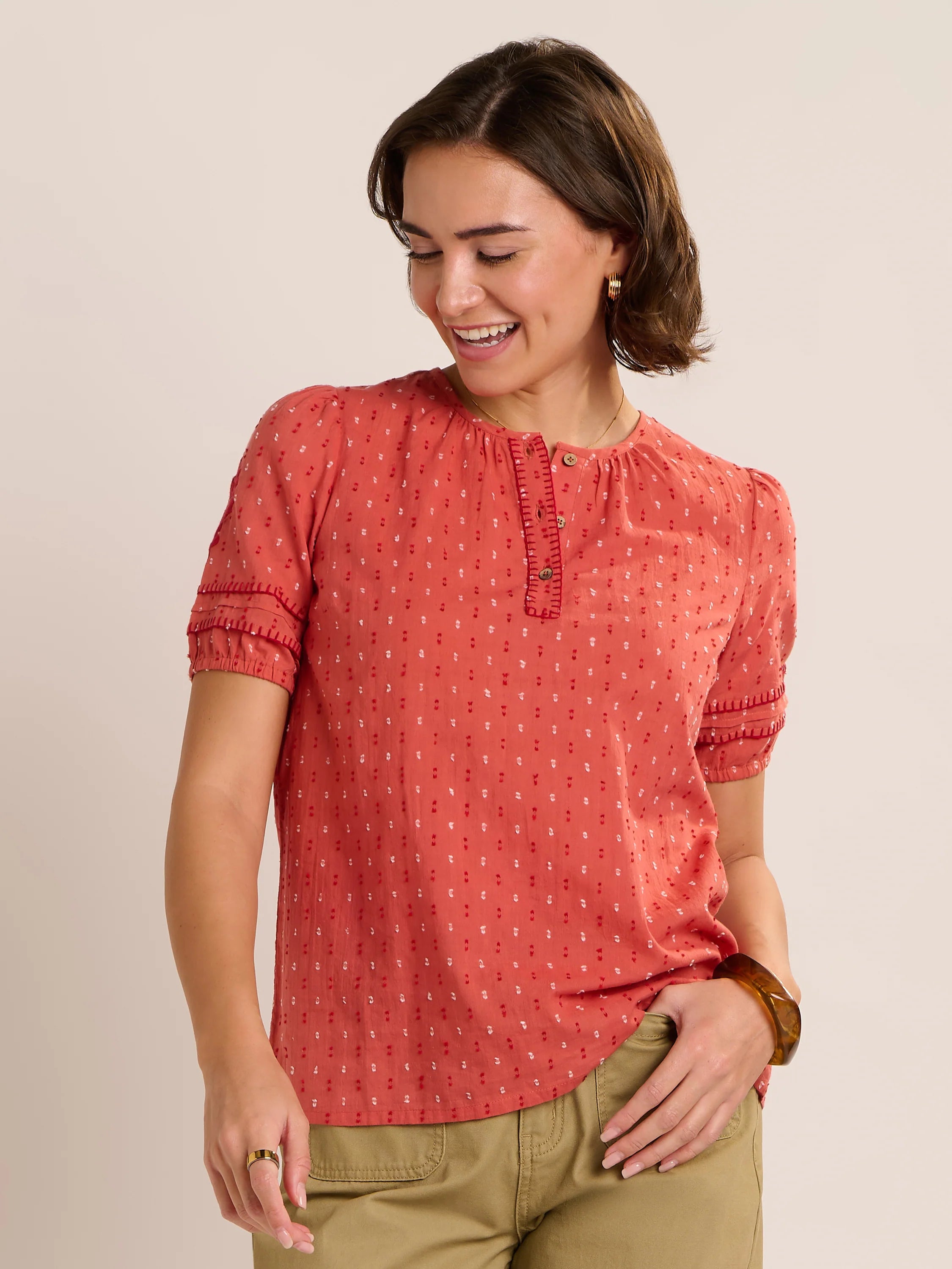 Brakeburn Shingle Dobby Blouse