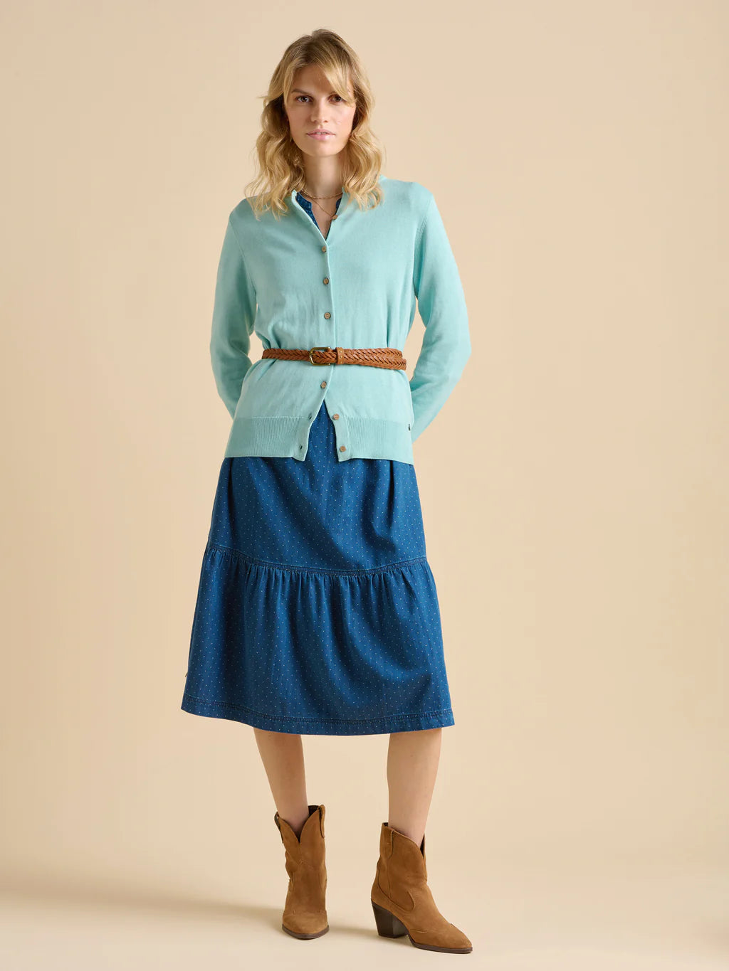 Brakeburn Blue Frill Neck Cardigan