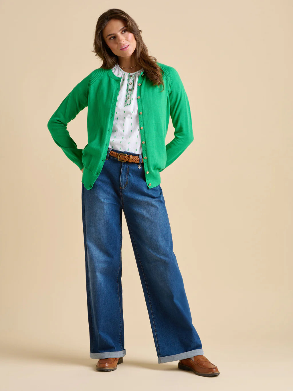 Brakeburn Kelly Green Classic Cardigan