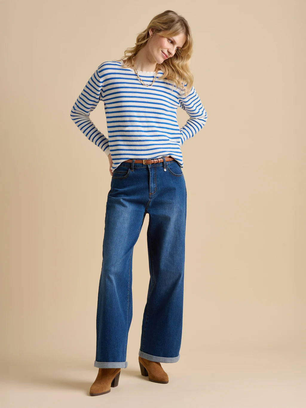 Brakeburn Scallop Neck Knitted Jumper