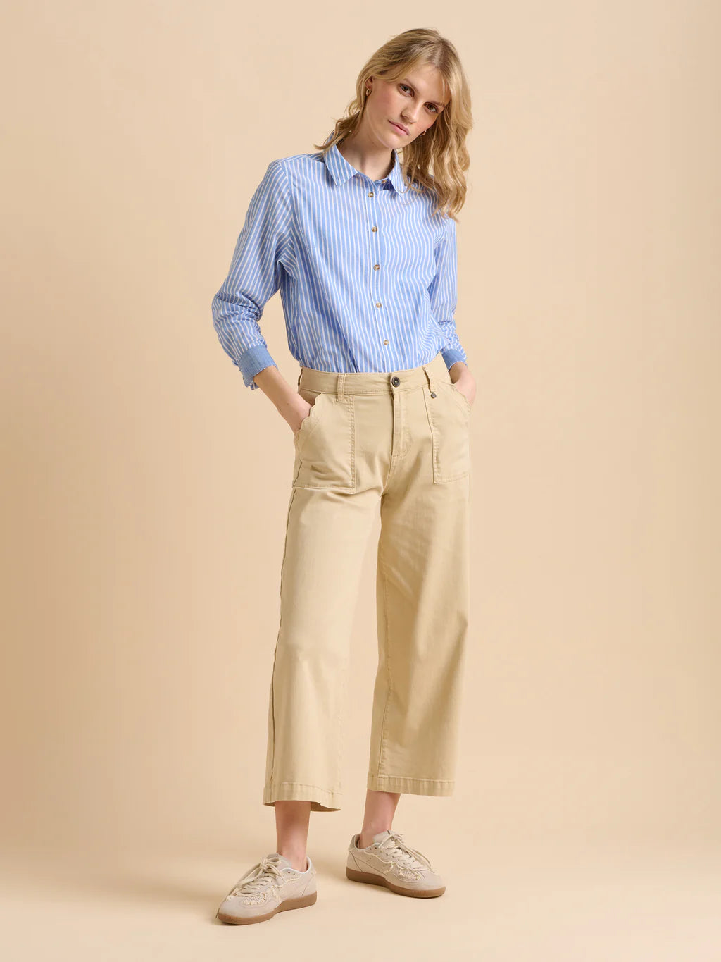 Brakeburn Ankle Crop Wide Leg Trousers