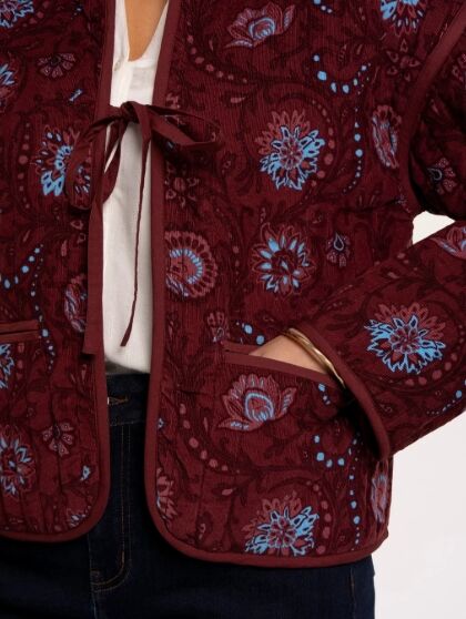 Brakeburn Plum Printed Quilted Jacket
