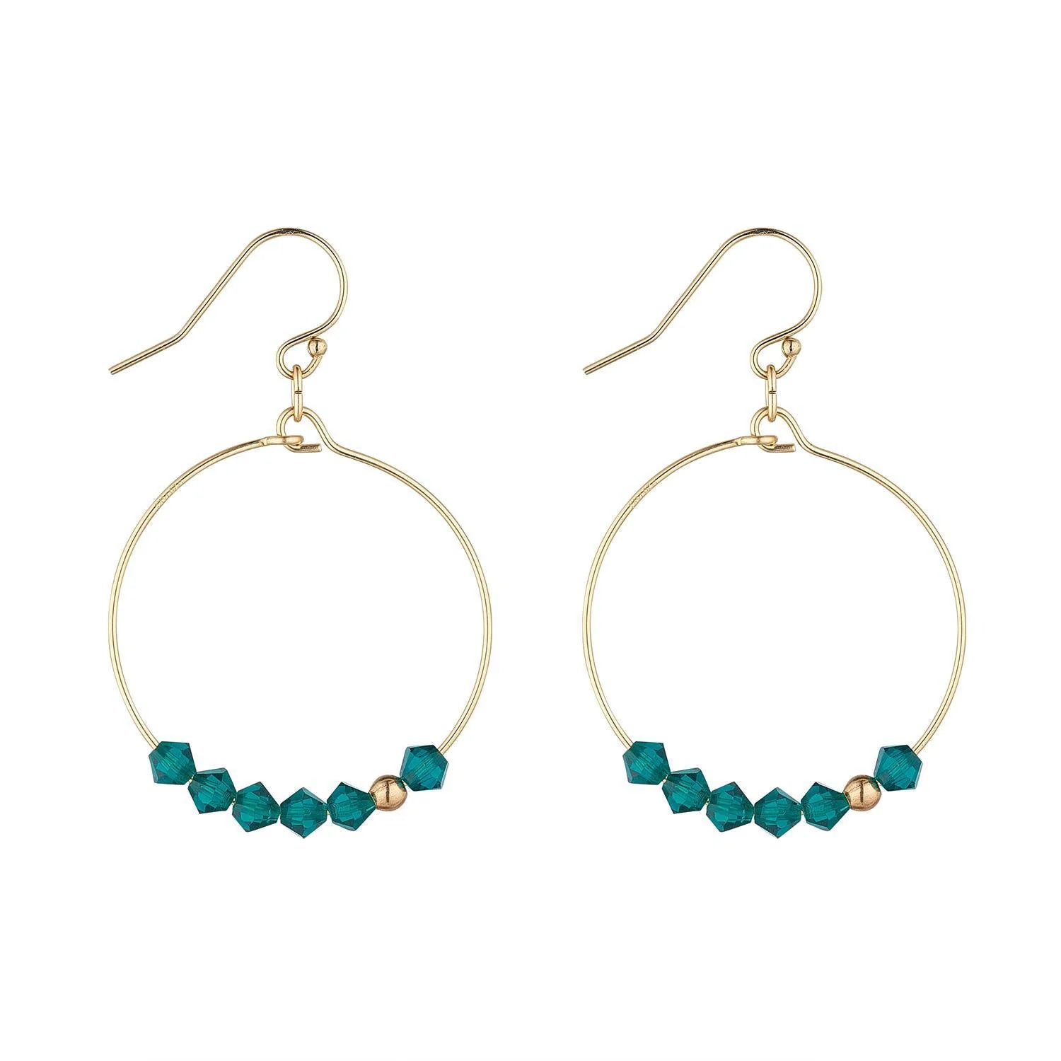 MoMuse Emerald Row Hoops