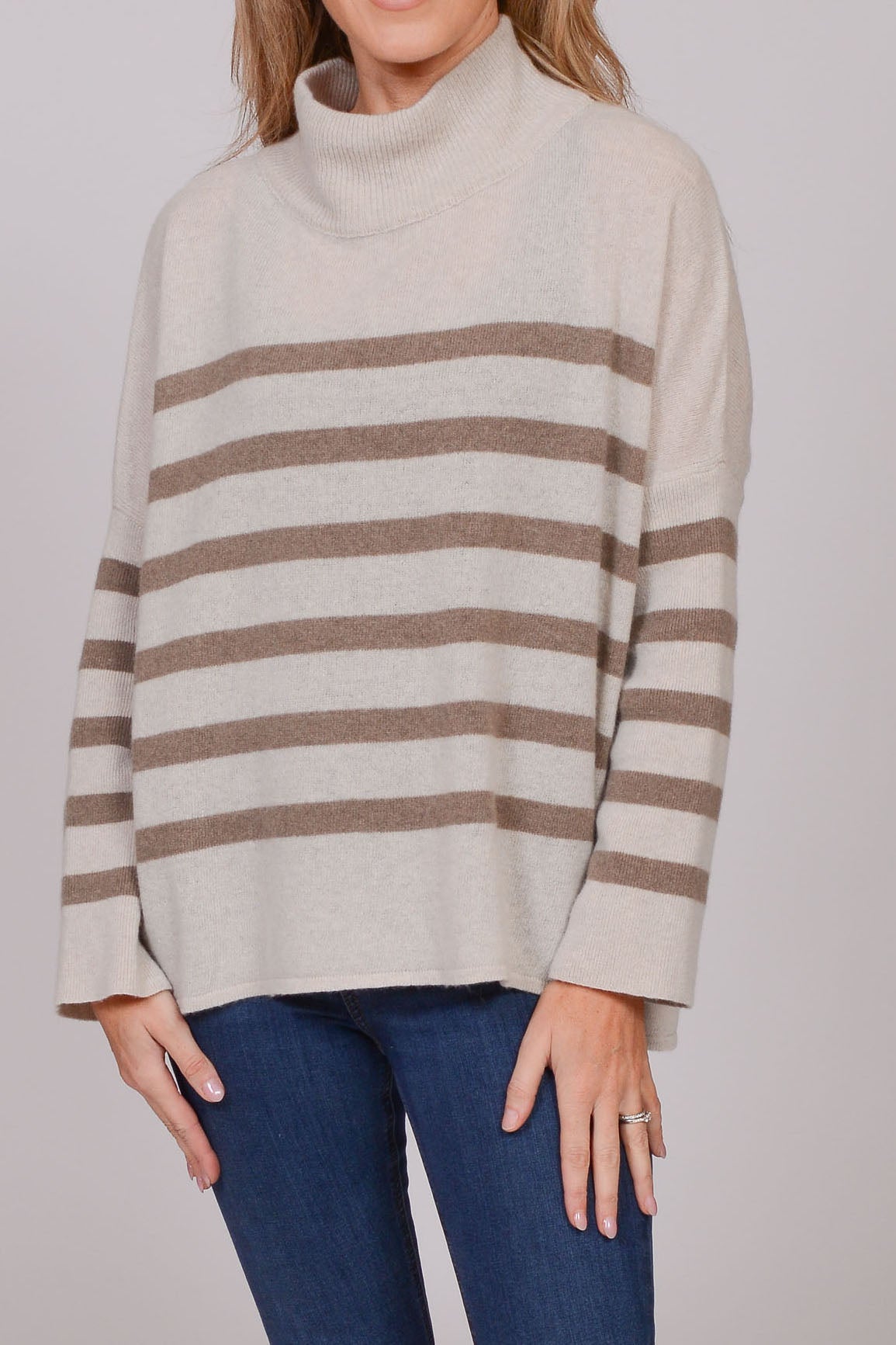 The Wool Co Cashmere Blend Knit, Beige / Brown