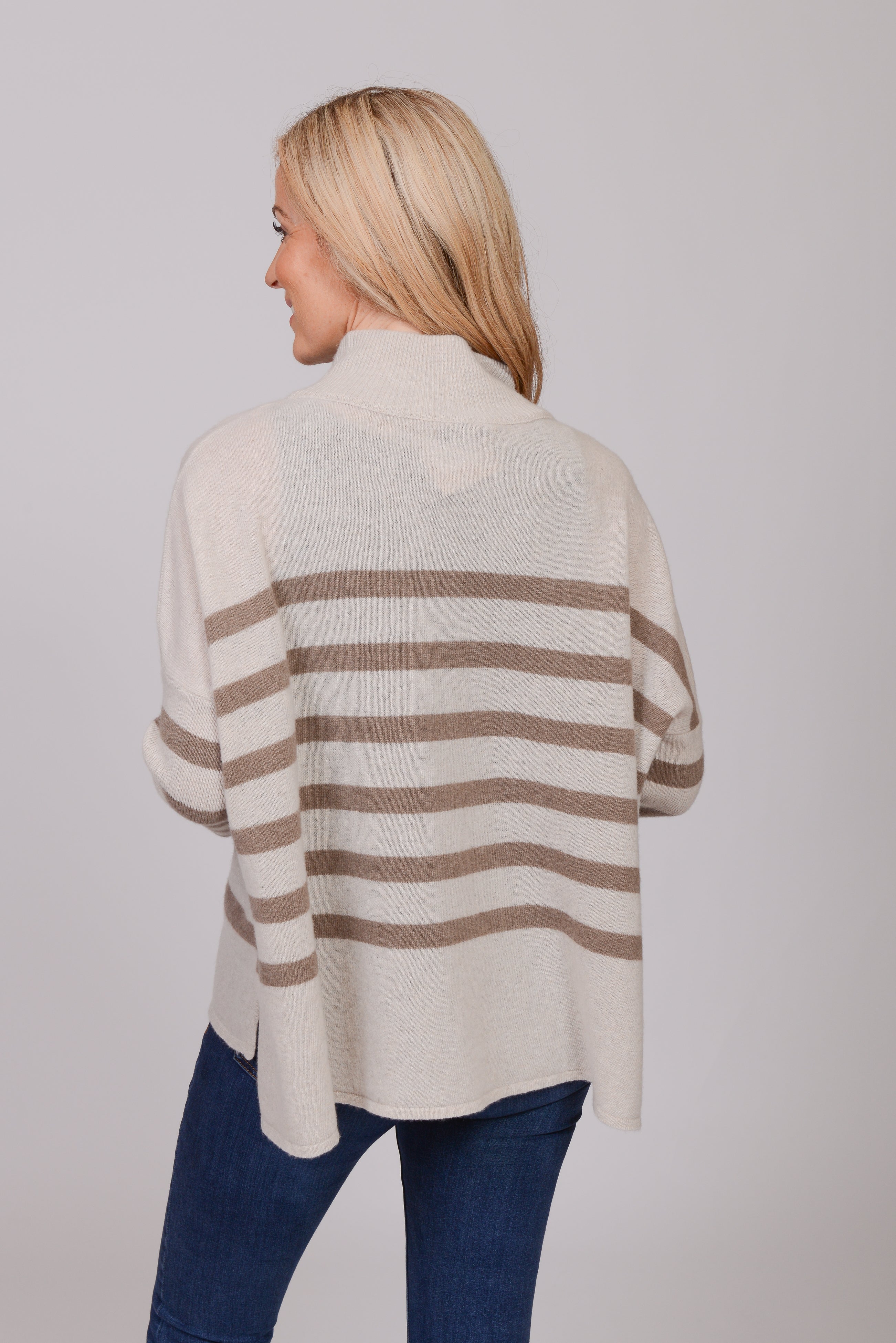 The Wool Co Cashmere Blend Knit, Beige / Brown
