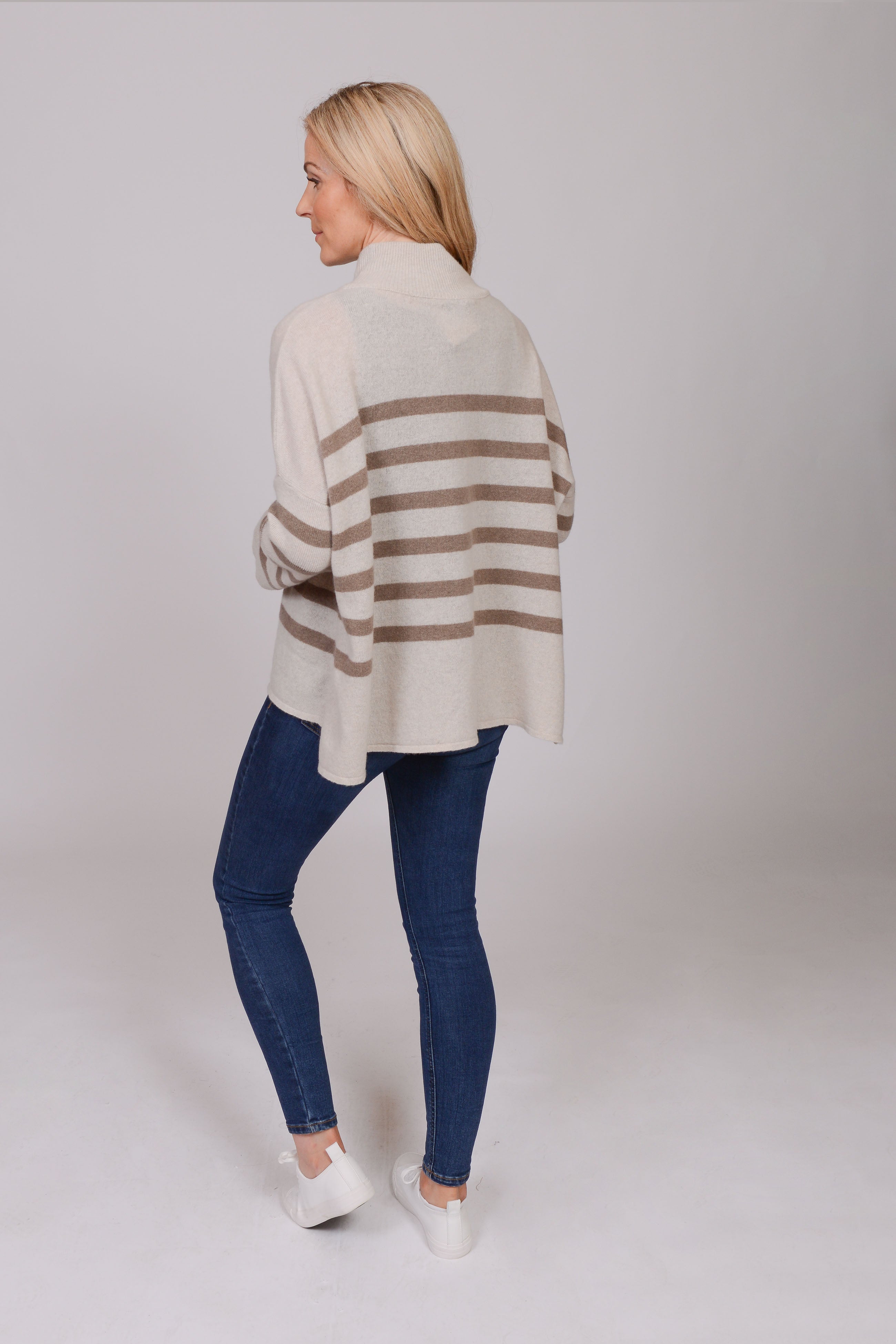 The Wool Co Cashmere Blend Knit, Beige / Brown