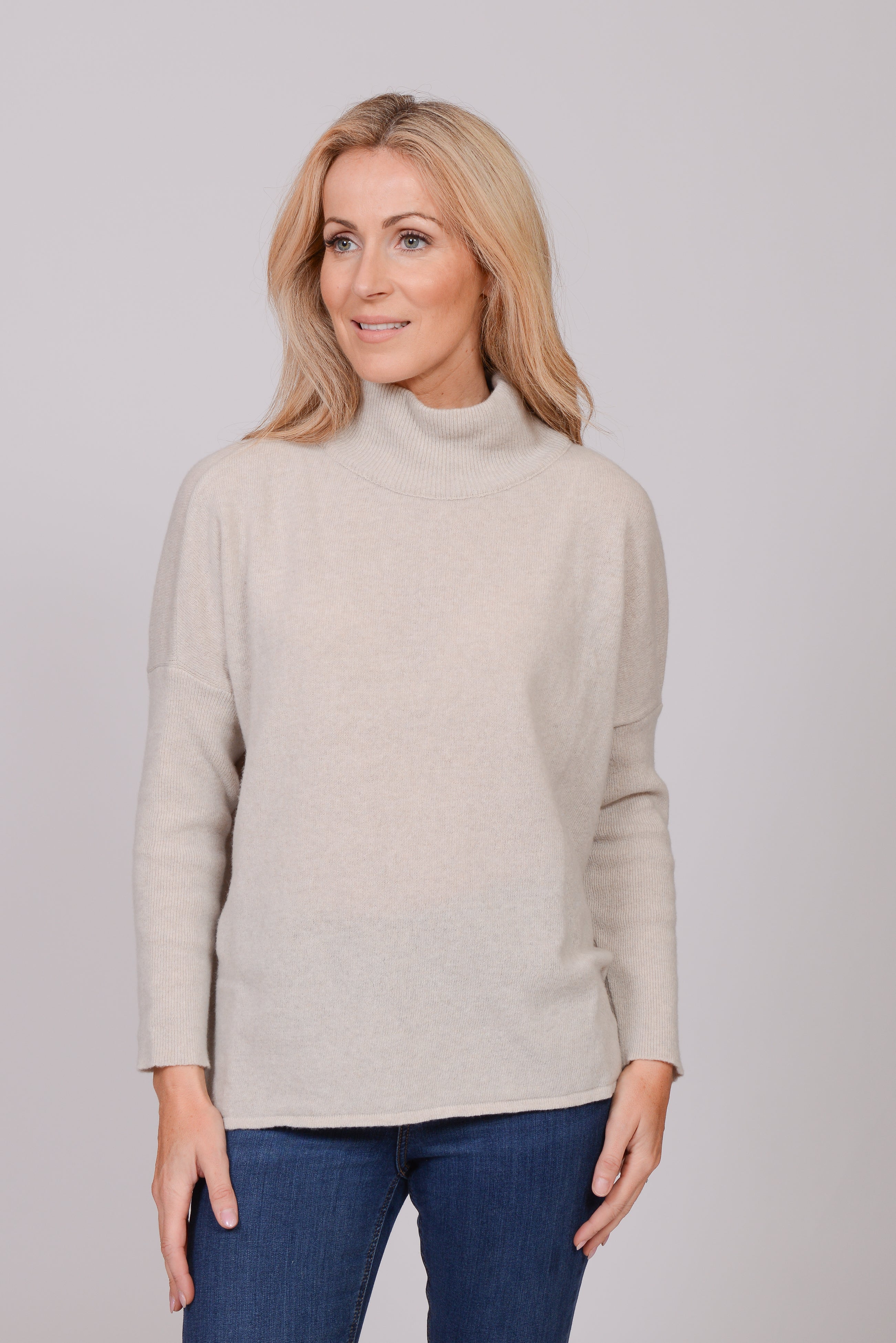 The Wool Co Cashmere Blend Knit , Beige