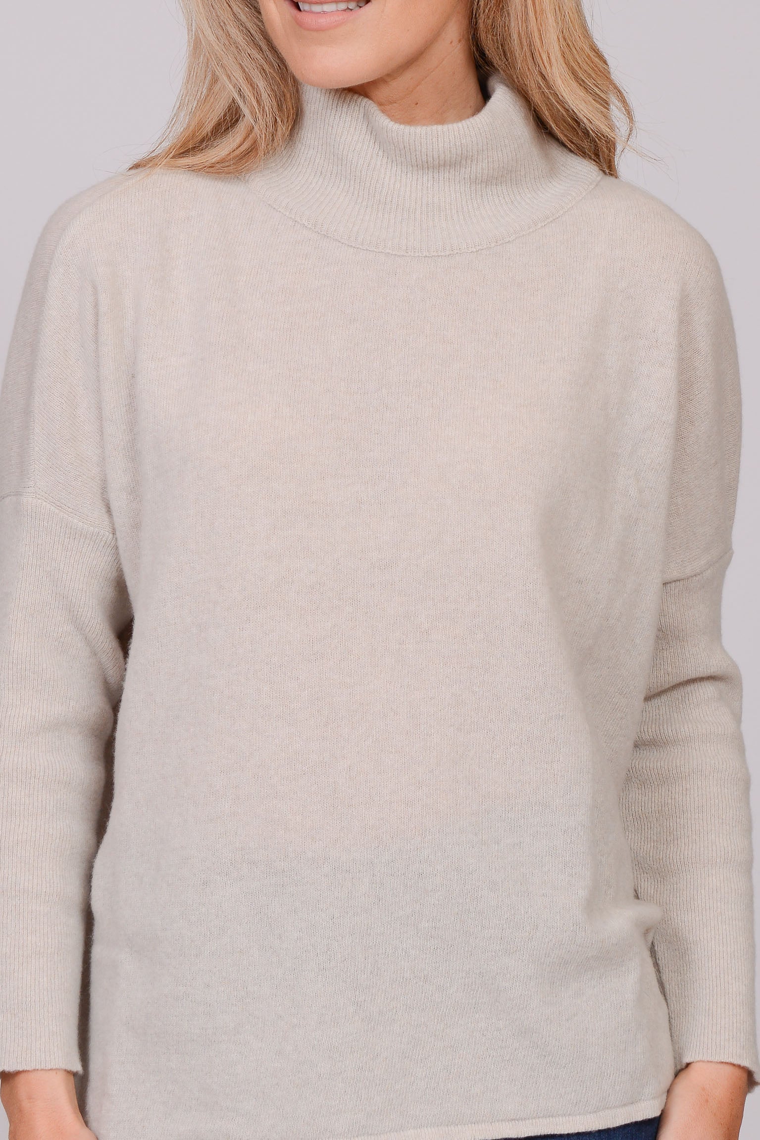 The Wool Co Cashmere Blend Knit , Beige