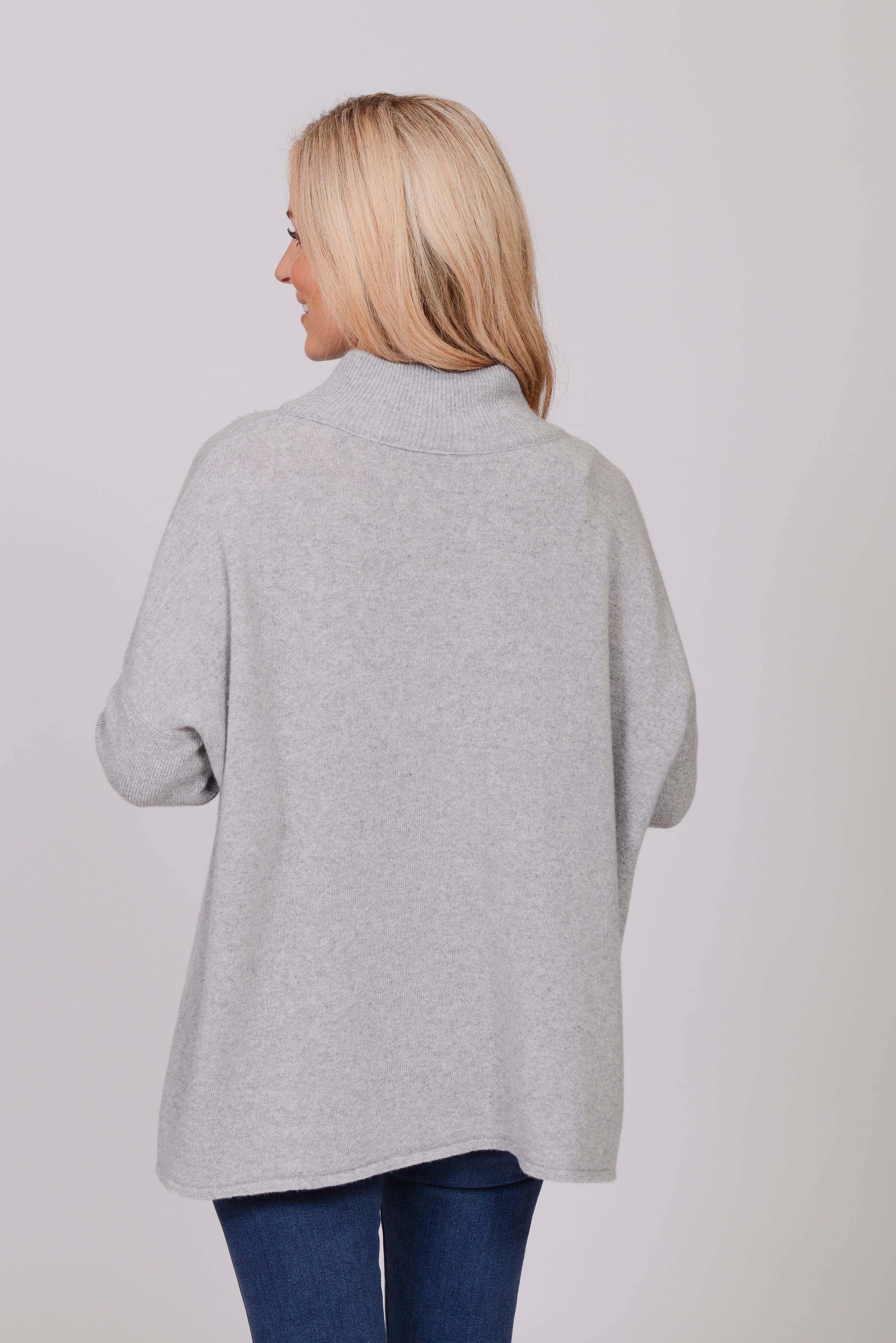 The Wool Co Cashmere Blend Knit , Light Grey