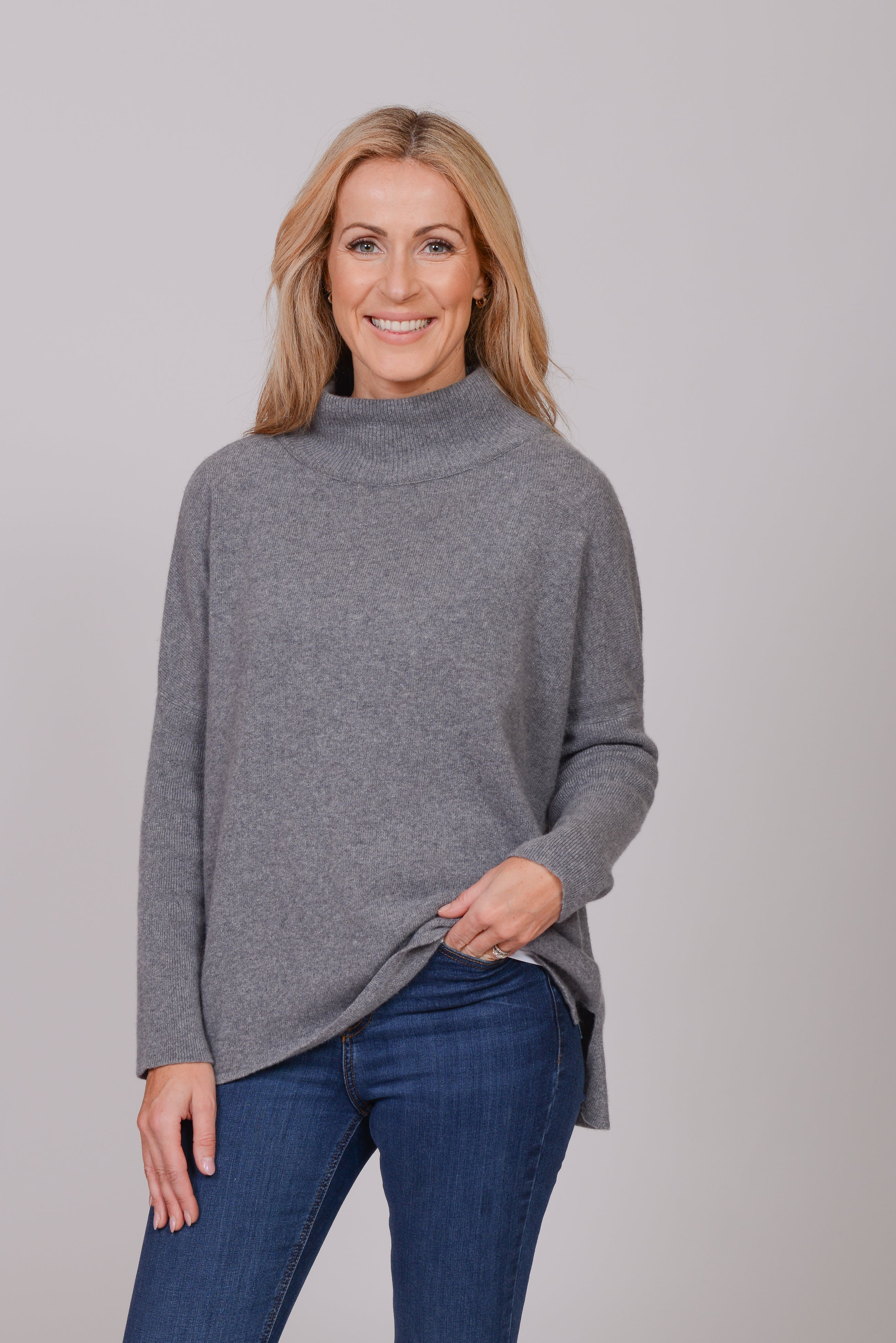 The Wool Co Cashmere Blend Knit , Graphite