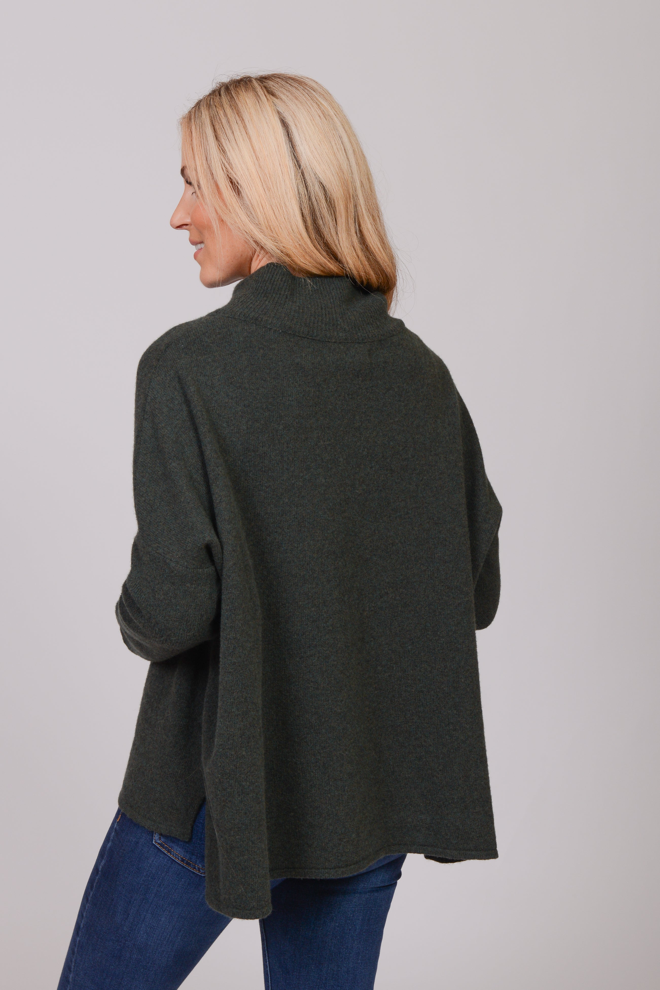 The Wool Co Cashmere Blend Knit , Olive