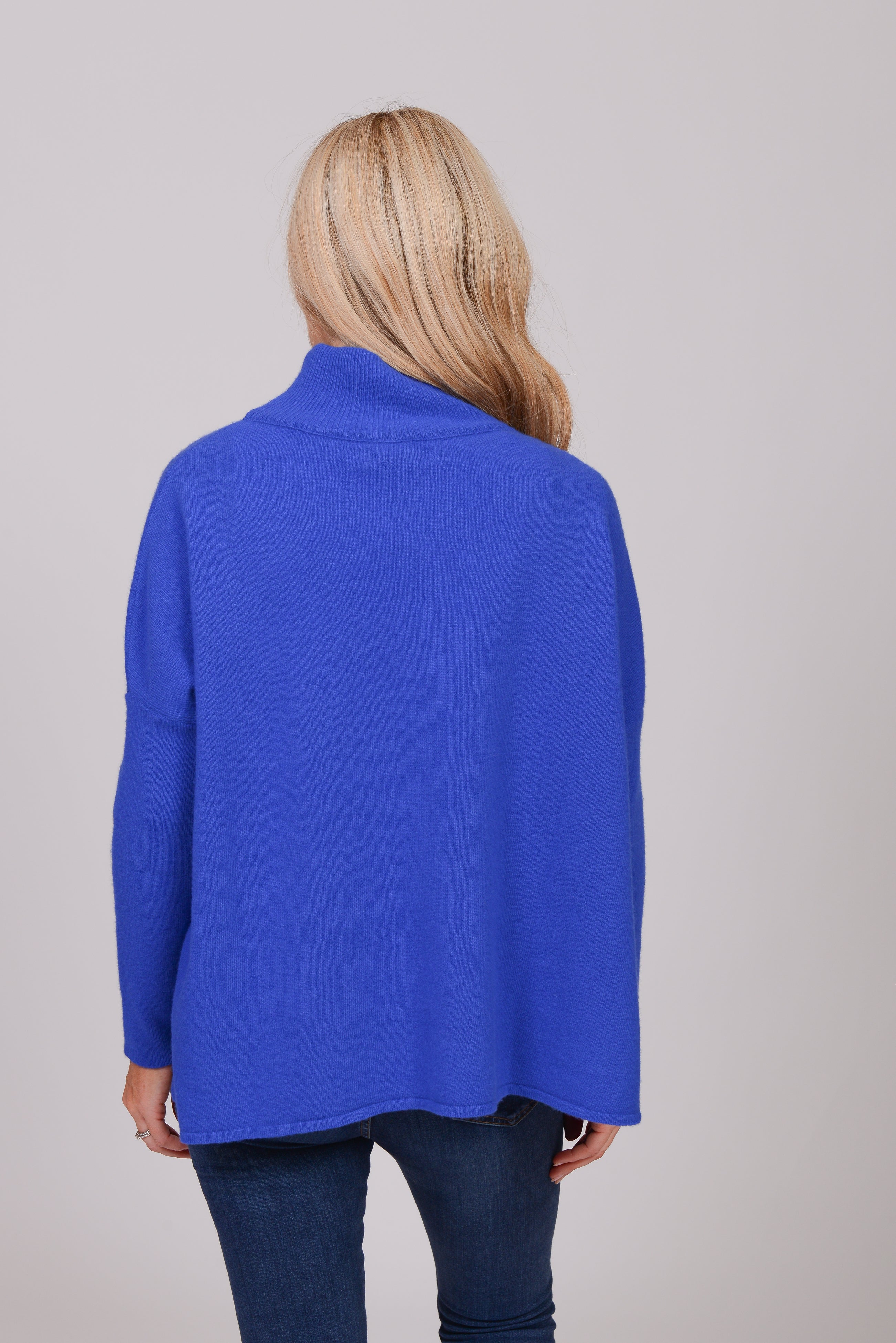 The Wool Co Cashmere Blend Knit , Royal Blue