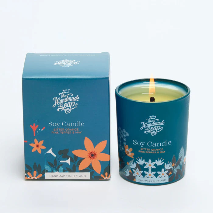 Scented Soy Candle , Bitter Orange Pink Pepper & Hay