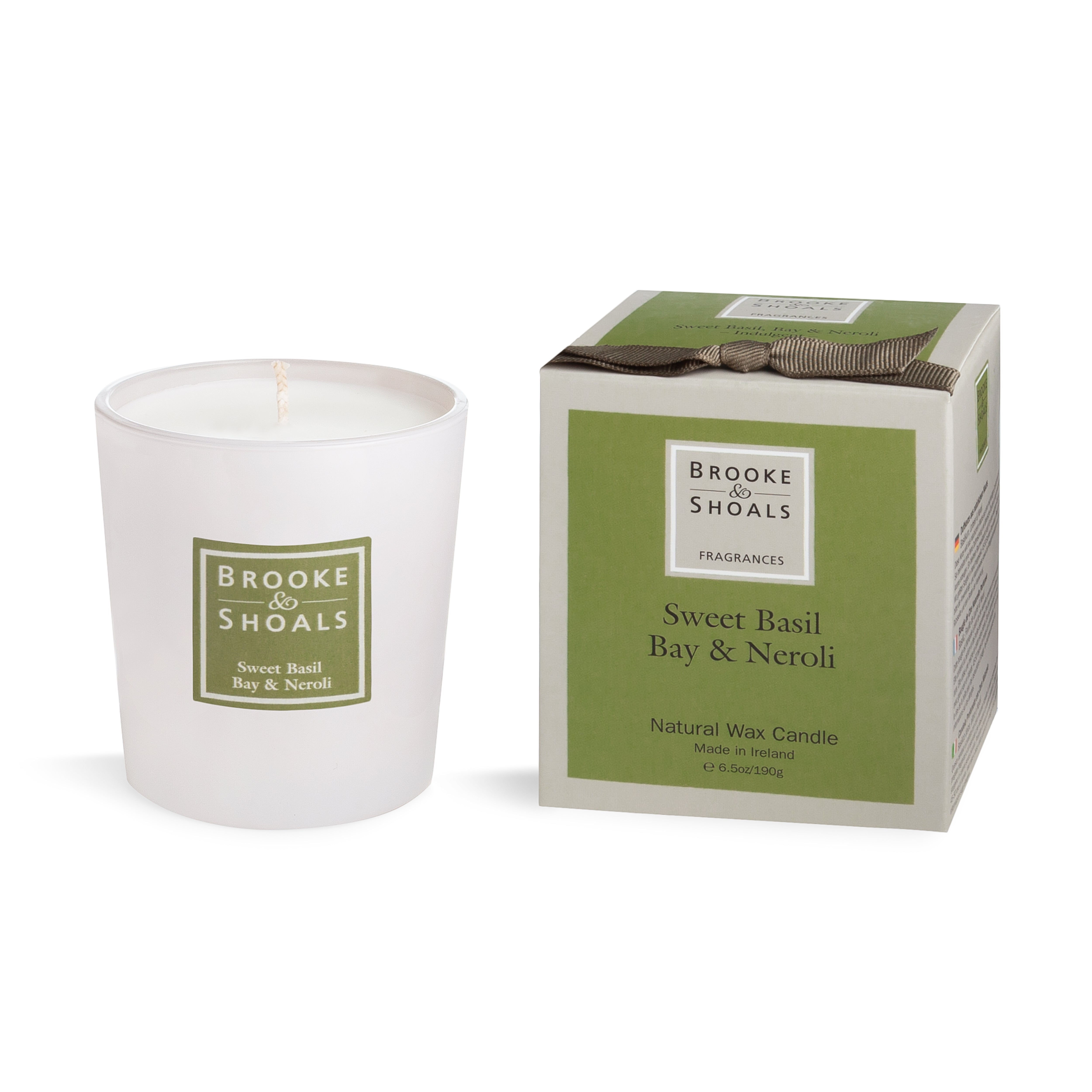 Brooke And Shoals | Sweet Basil & Neroil Candle - Small
