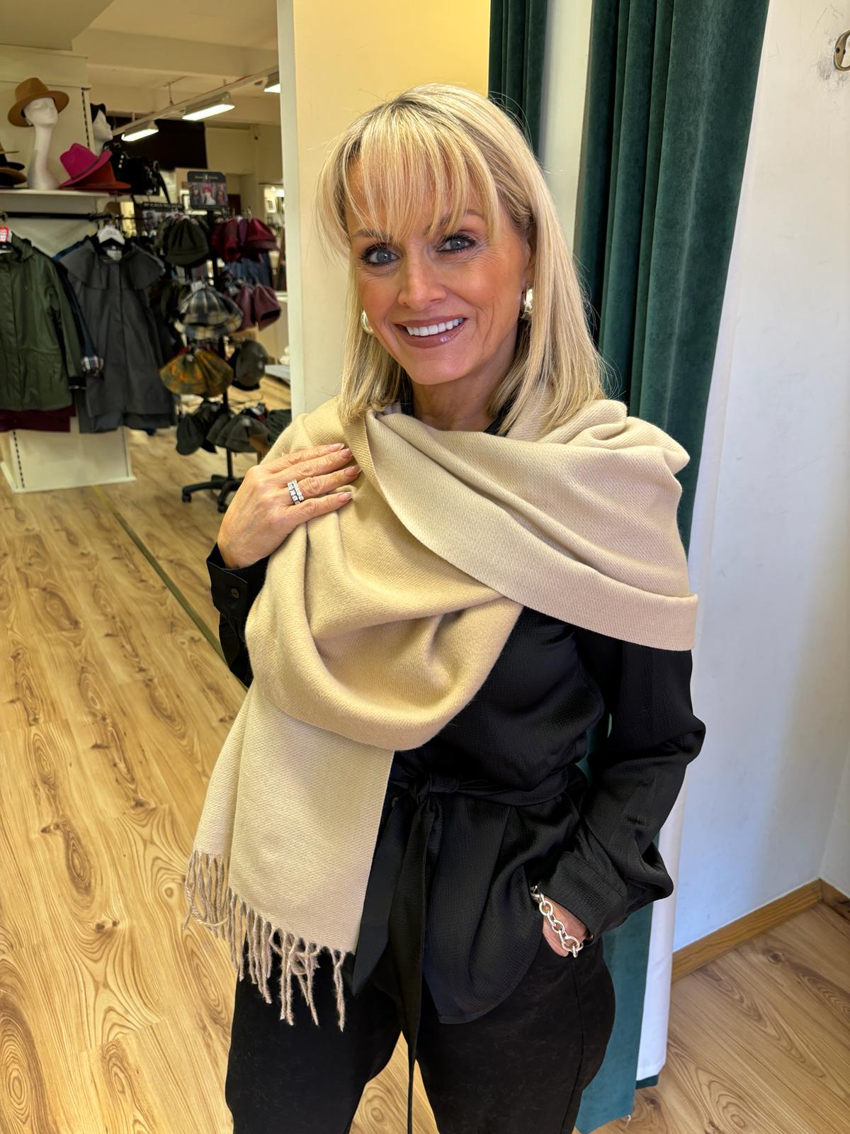 Cashmere Blend Scarf , Beige